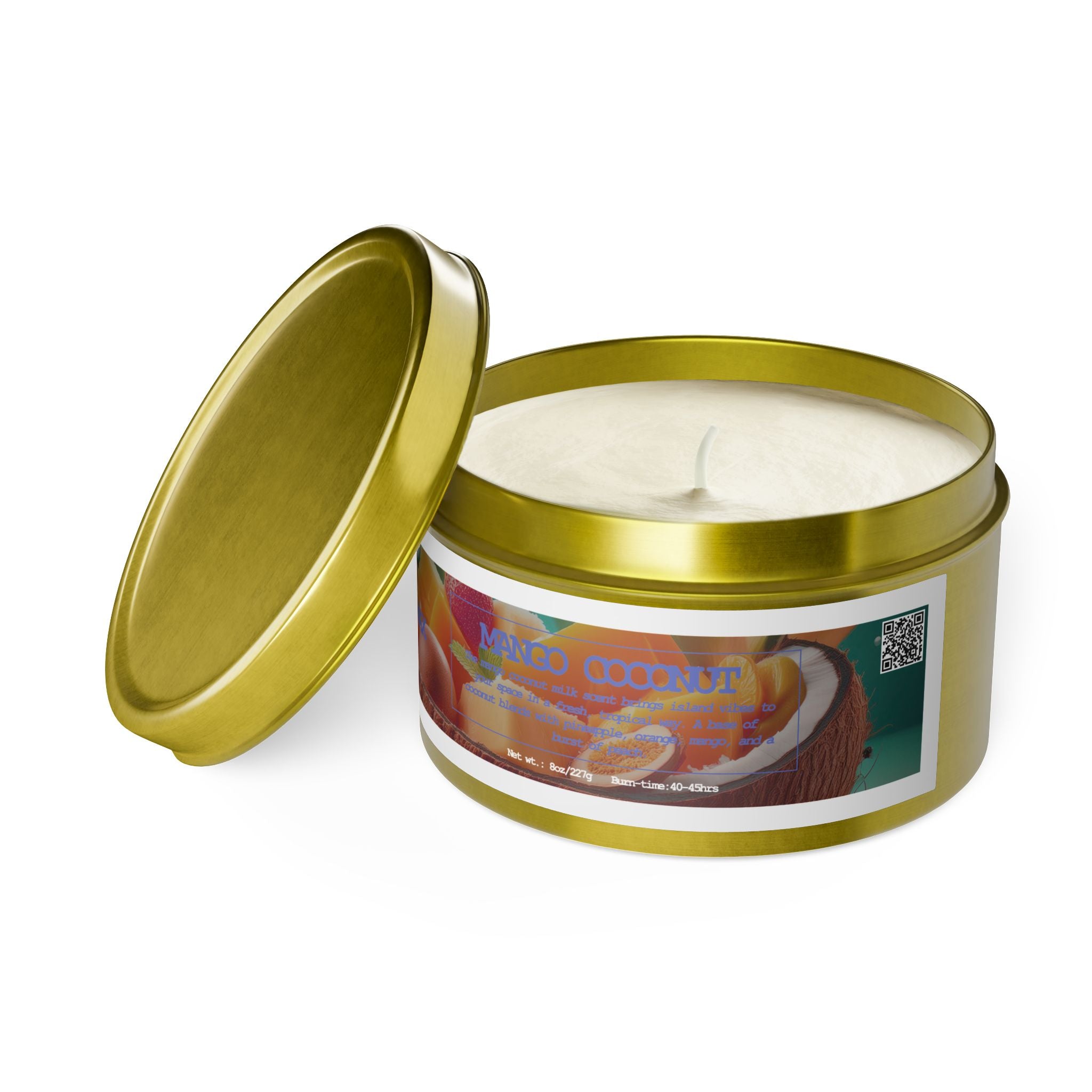 Mango Coconut - Tin Candle - 8oz - 3 colors