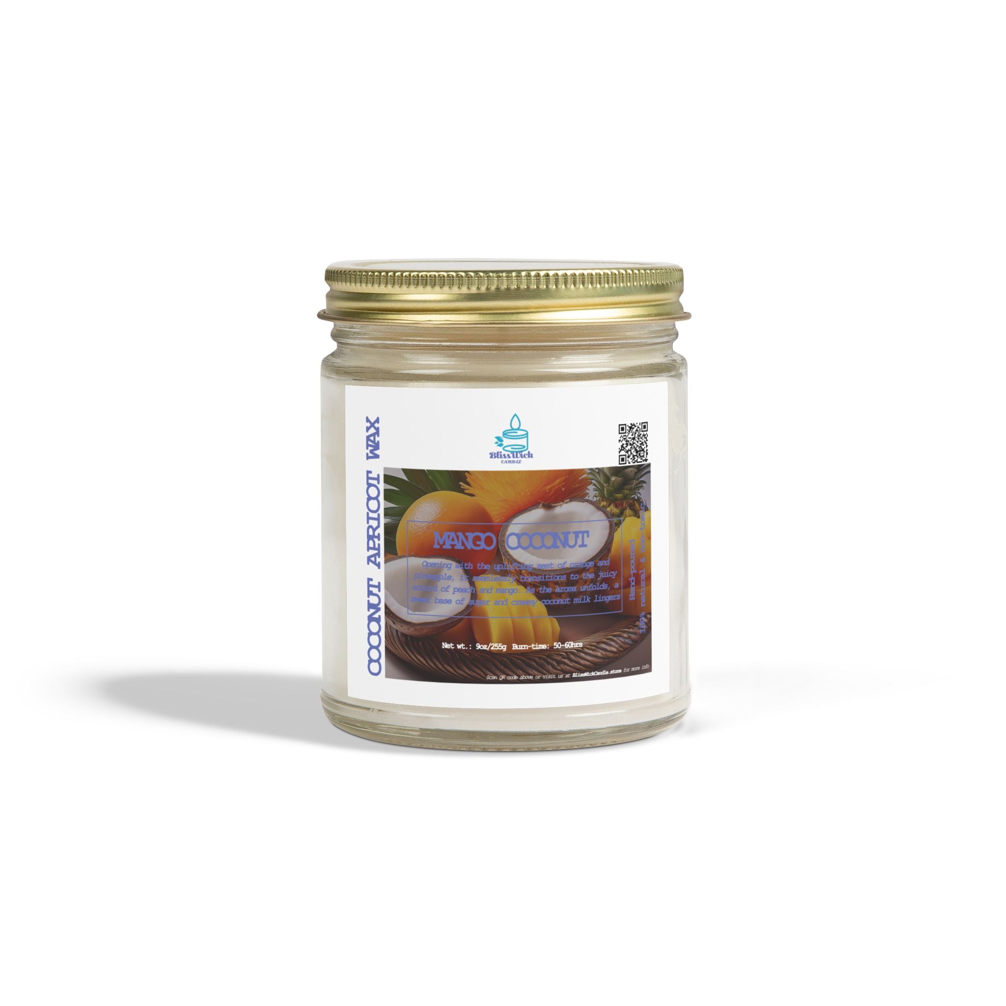 Mango Coconut - Scented Coconut Apricot Candle - 9oz - 2 colors