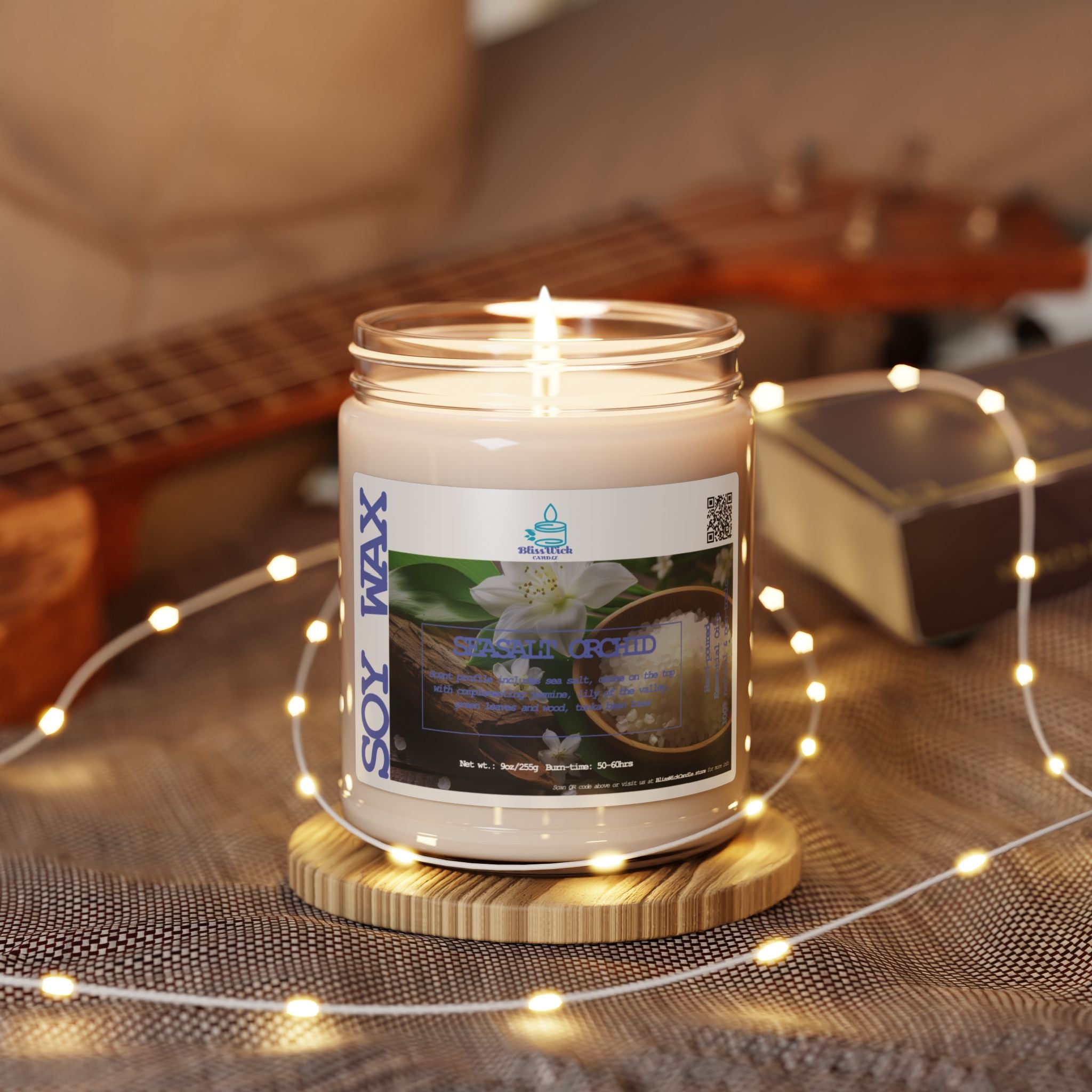 Sea Salt Orchid - Scented Soy Candle - 9 oz