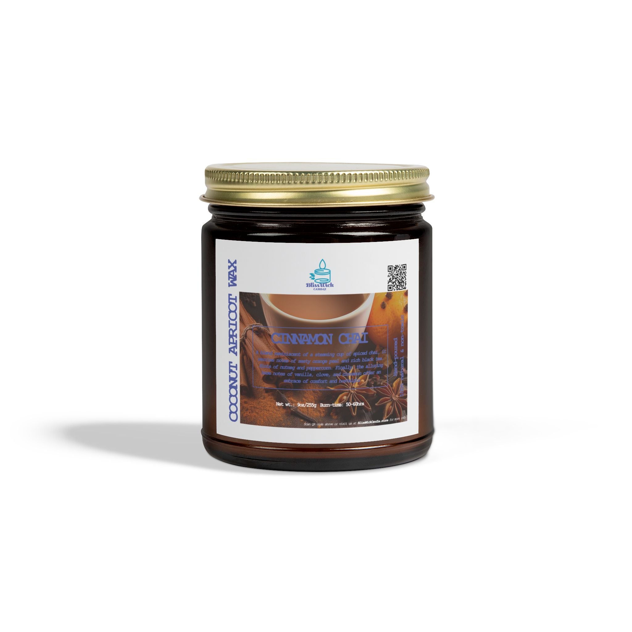 Cinnamon Chai - Scented Coconut Apricot Candle - 9oz - 2 colors