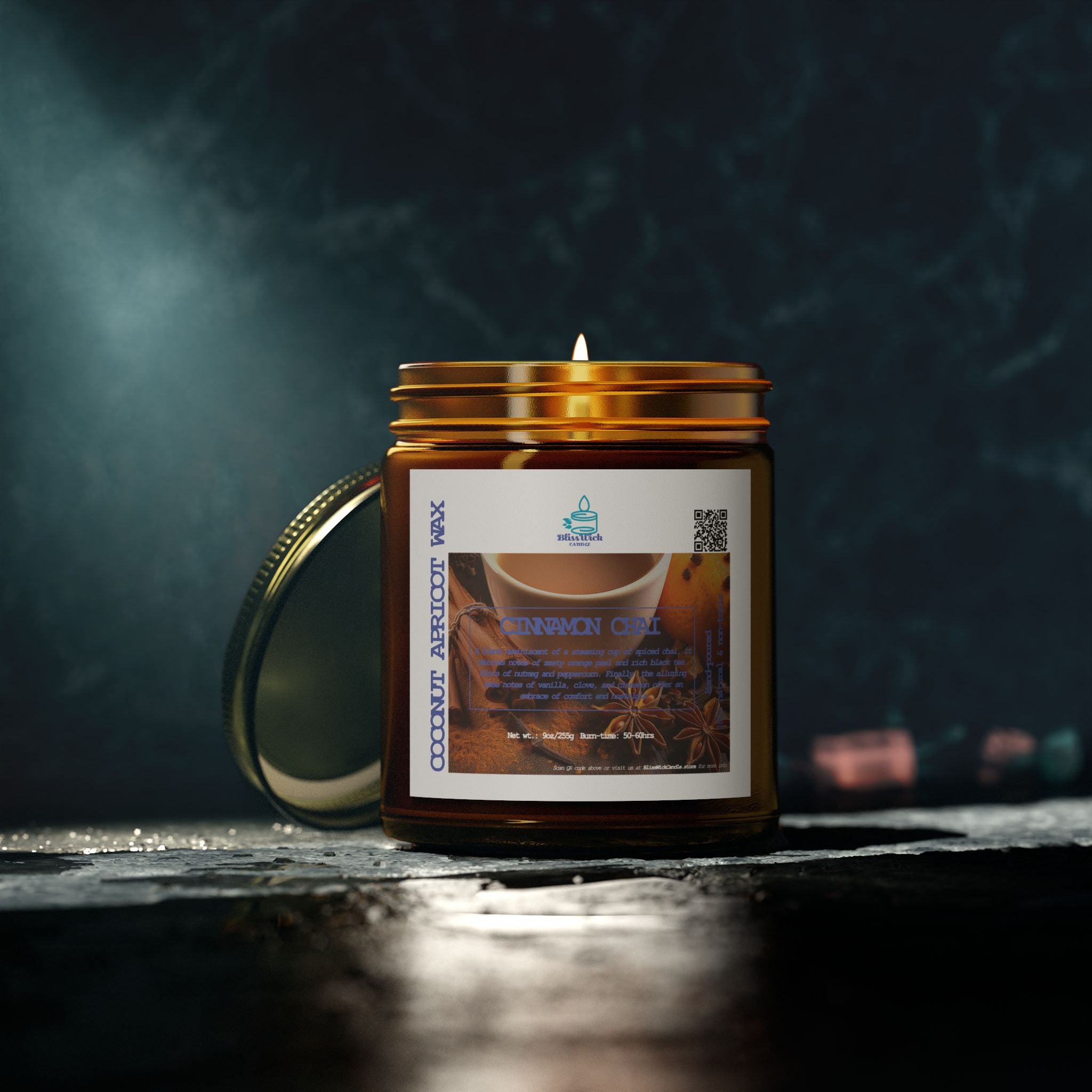 Cinnamon Chai - Scented Coconut Apricot Candle - 9oz - 2 colors