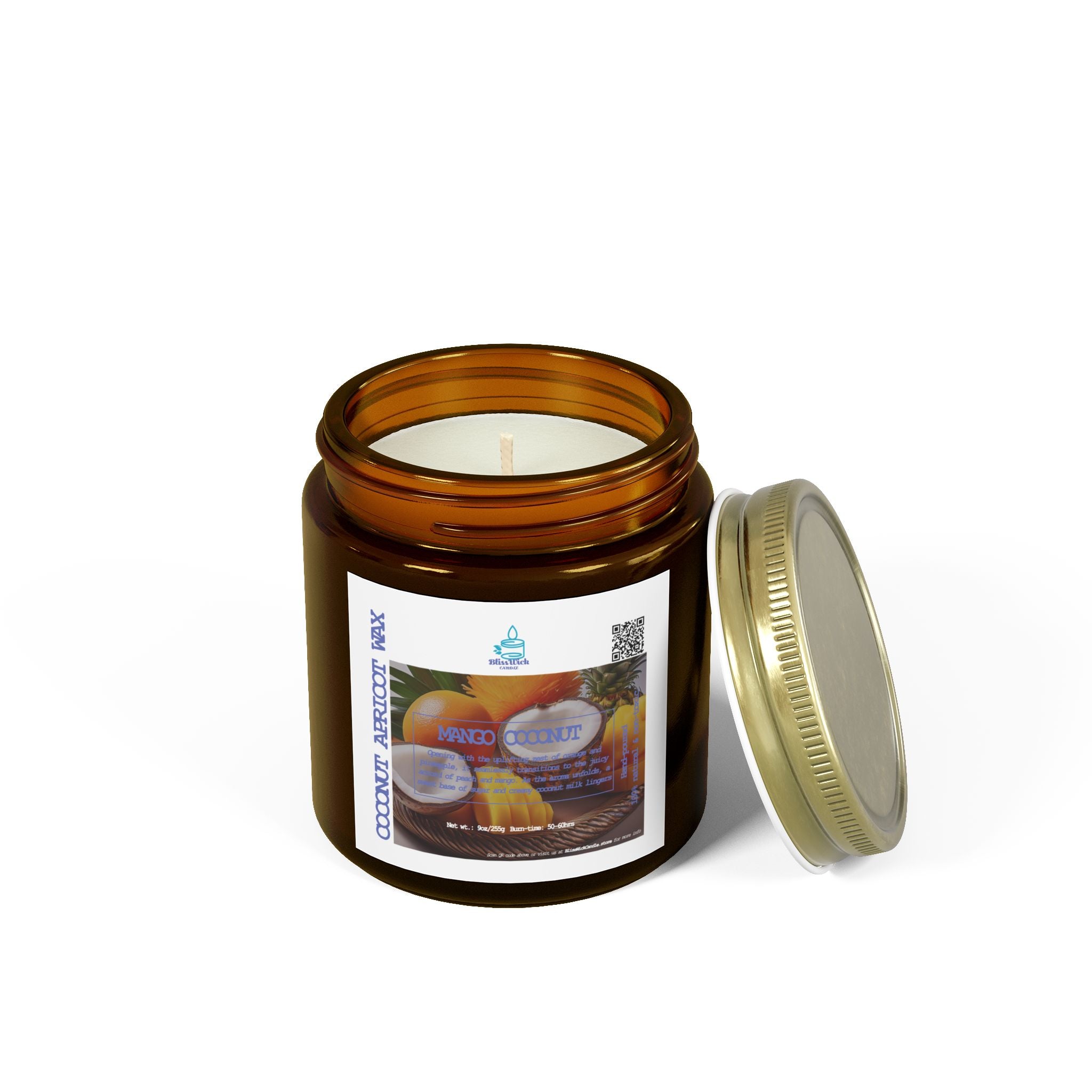 Mango Coconut - Scented Coconut Apricot Candle - 9oz - 2 colors