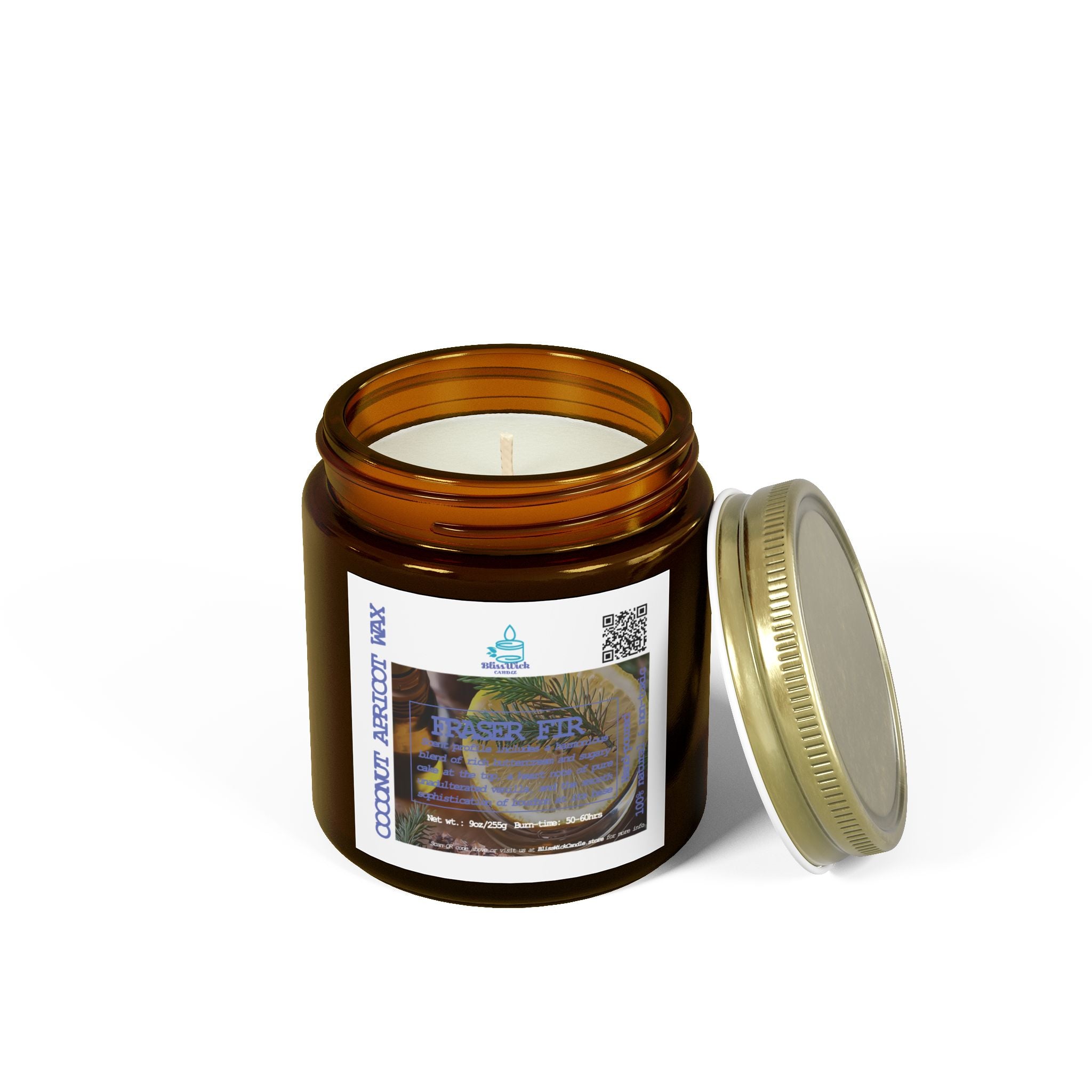 Fraser Fir - Scented Coconut Apricot Candle - 4oz -  2 colors