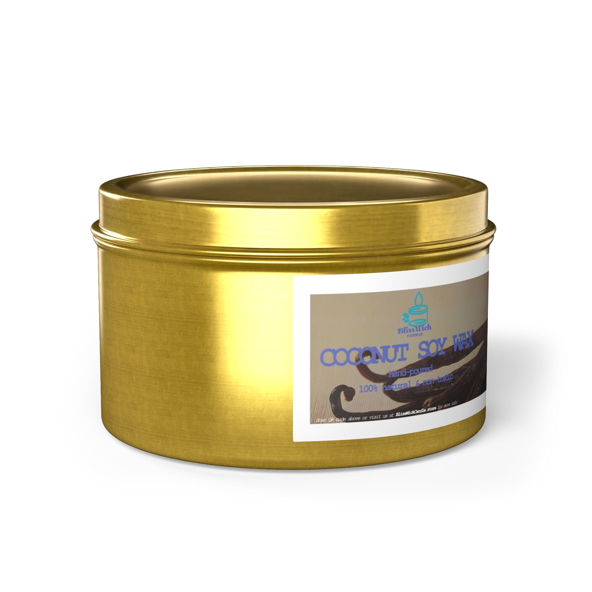 Vanilla Bean - Tin Candle - 8oz - 3 colors