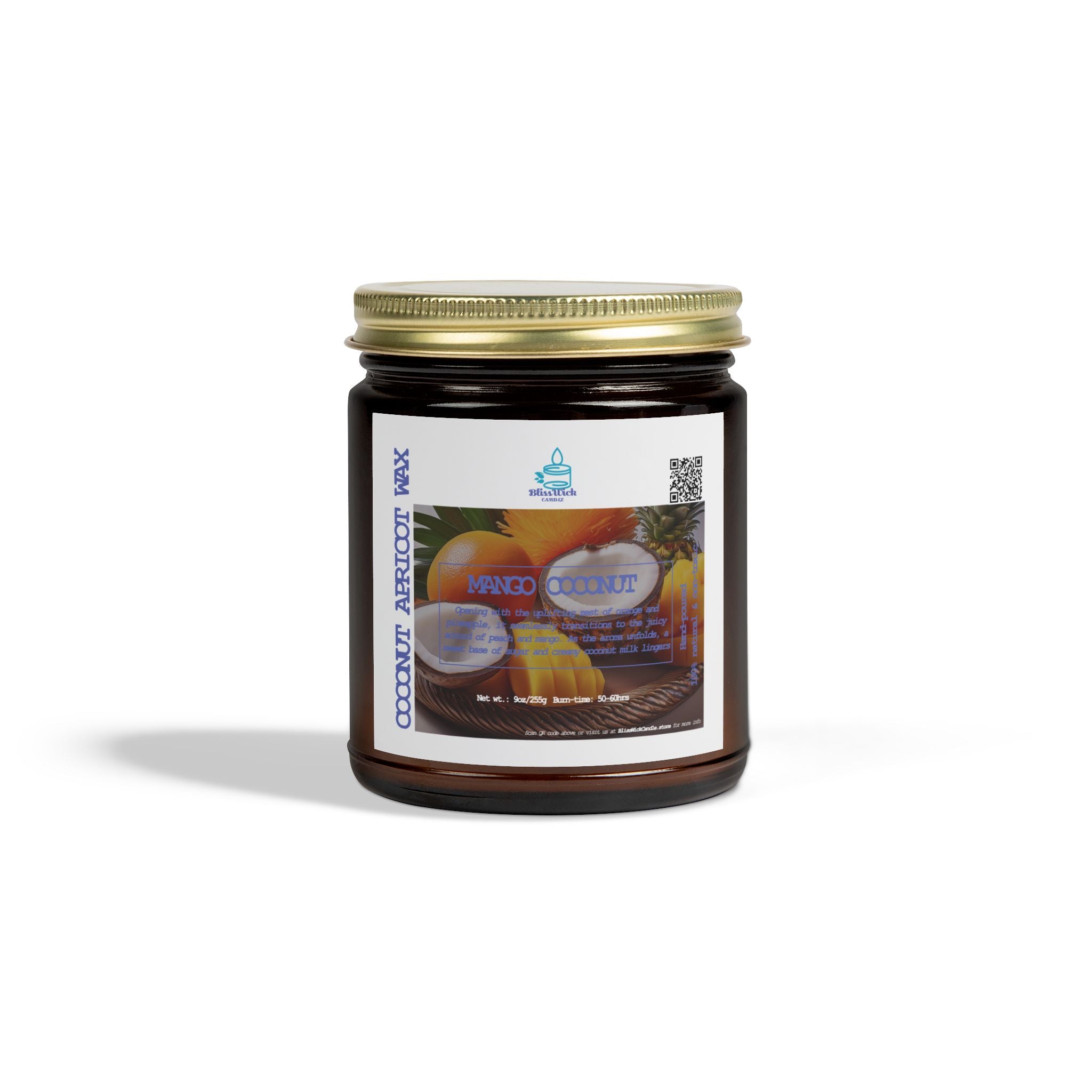 Mango Coconut - Scented Coconut Apricot Candle - 9oz - 2 colors