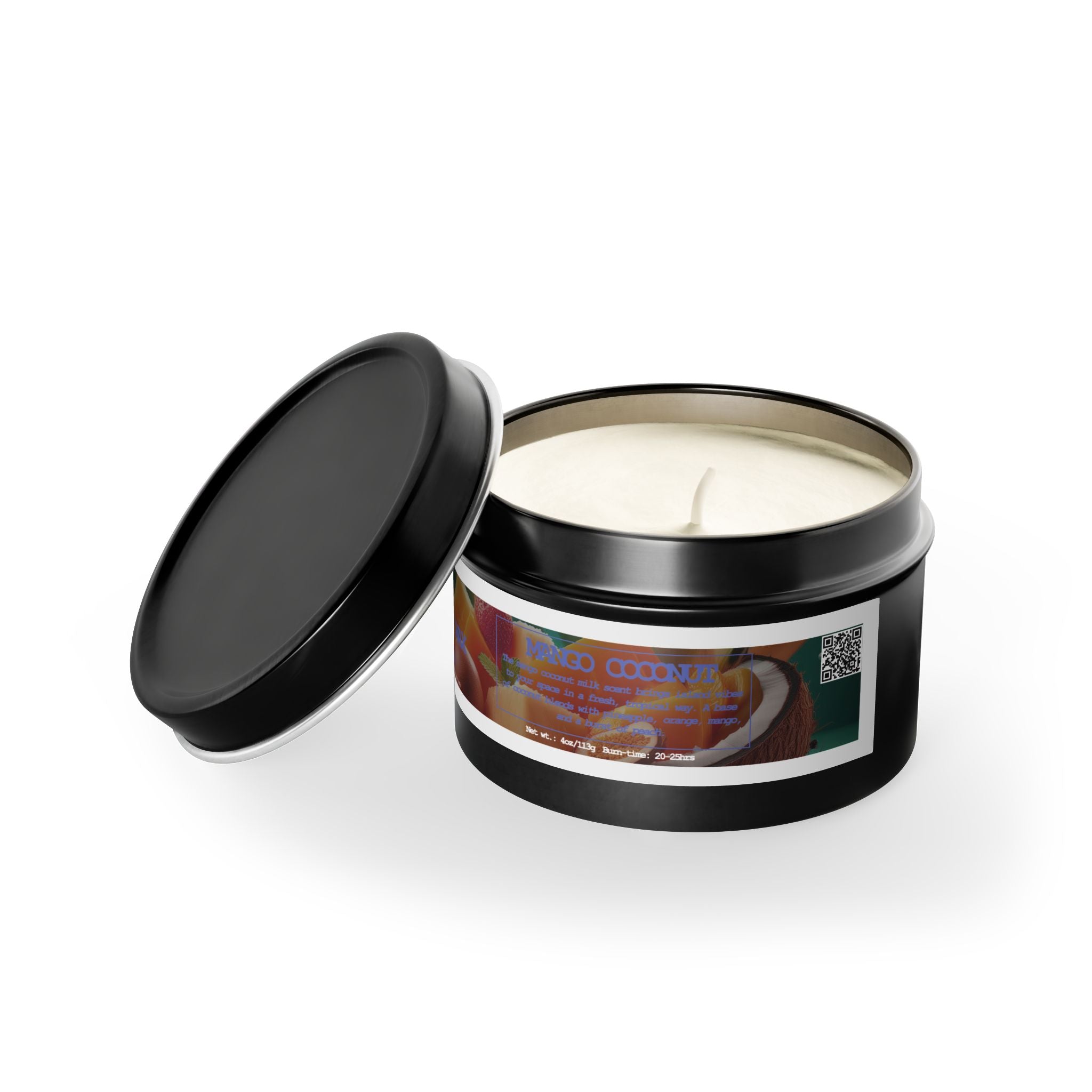 Mango Coconut - Tin Candle - 4oz - 3 colors