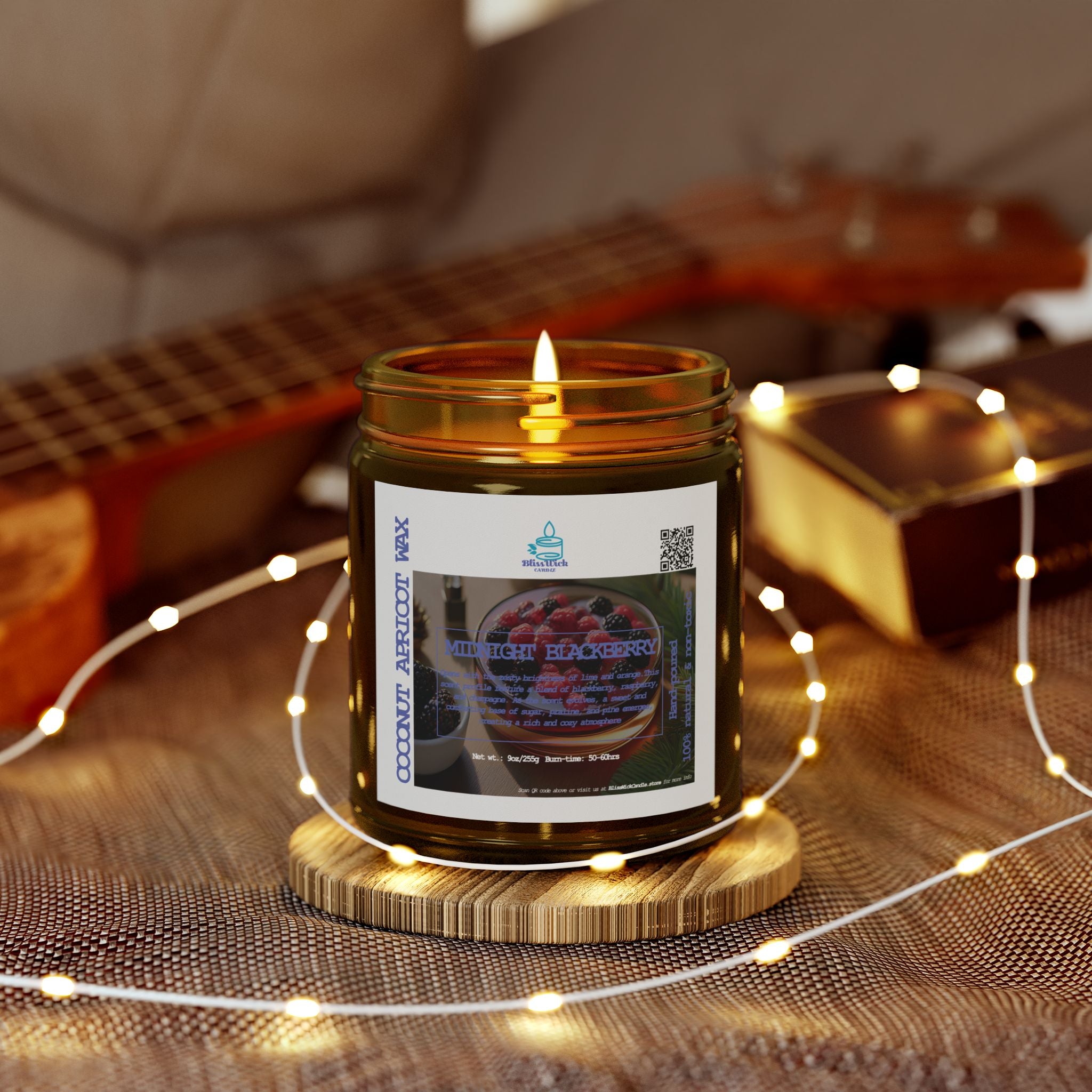 Midnight Blackberry - Scented Coconut Apricot Candle - 9oz - 2 colors