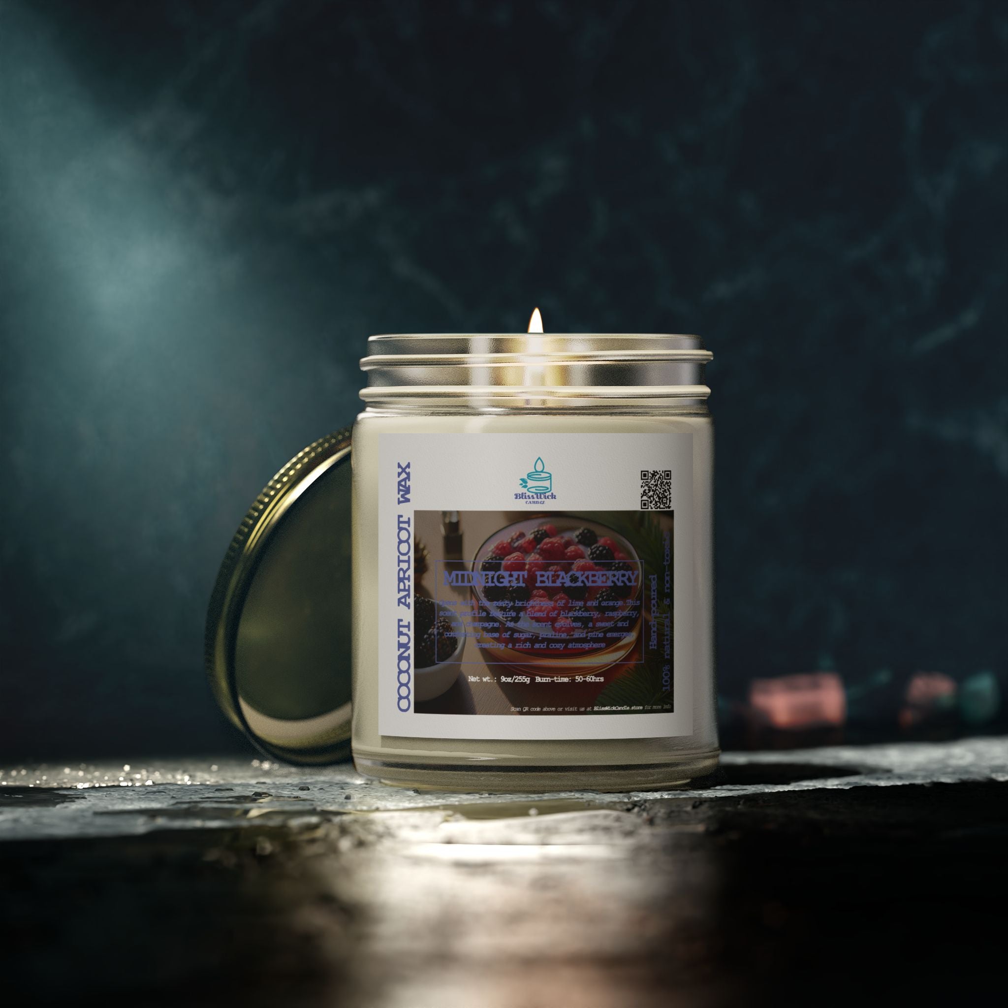 Midnight Blackberry - Scented Coconut Apricot Candle - 9oz - 2 colors