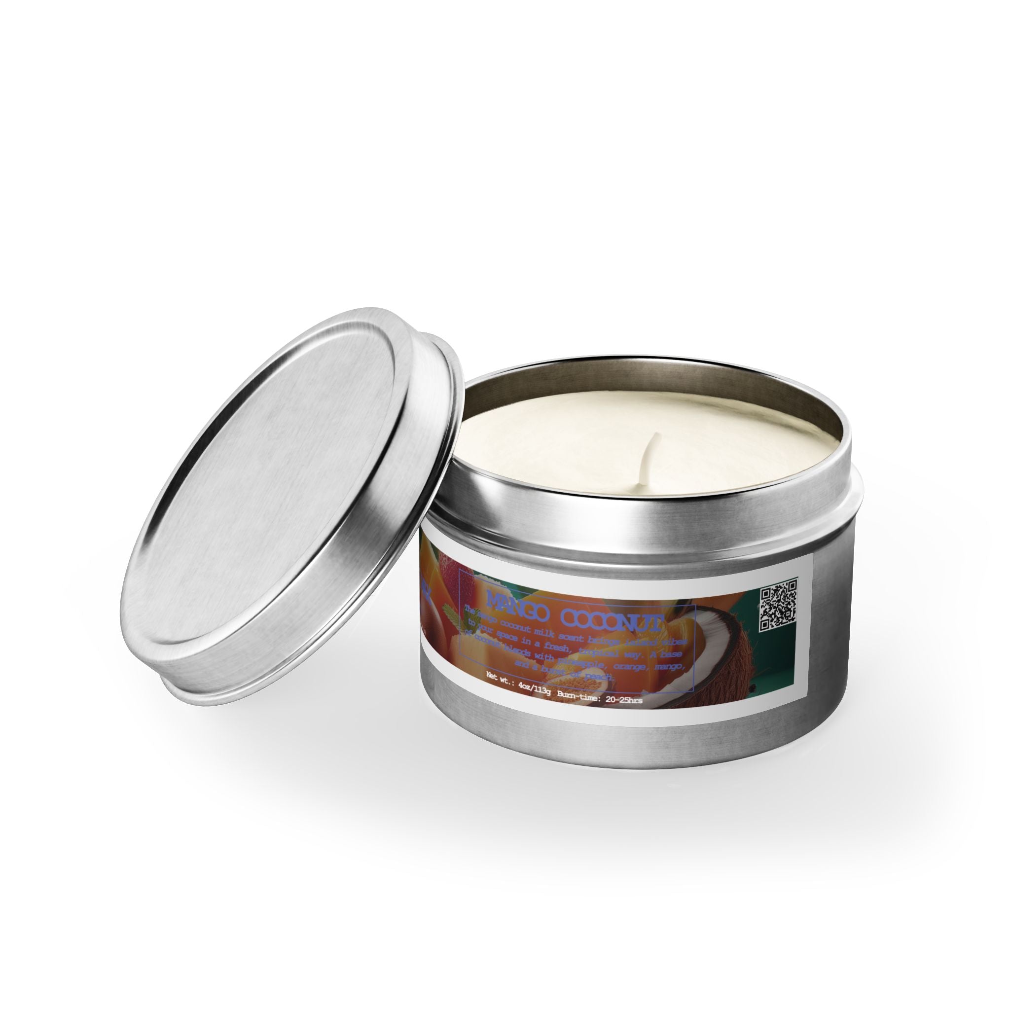 Mango Coconut - Tin Candle - 4oz - 3 colors