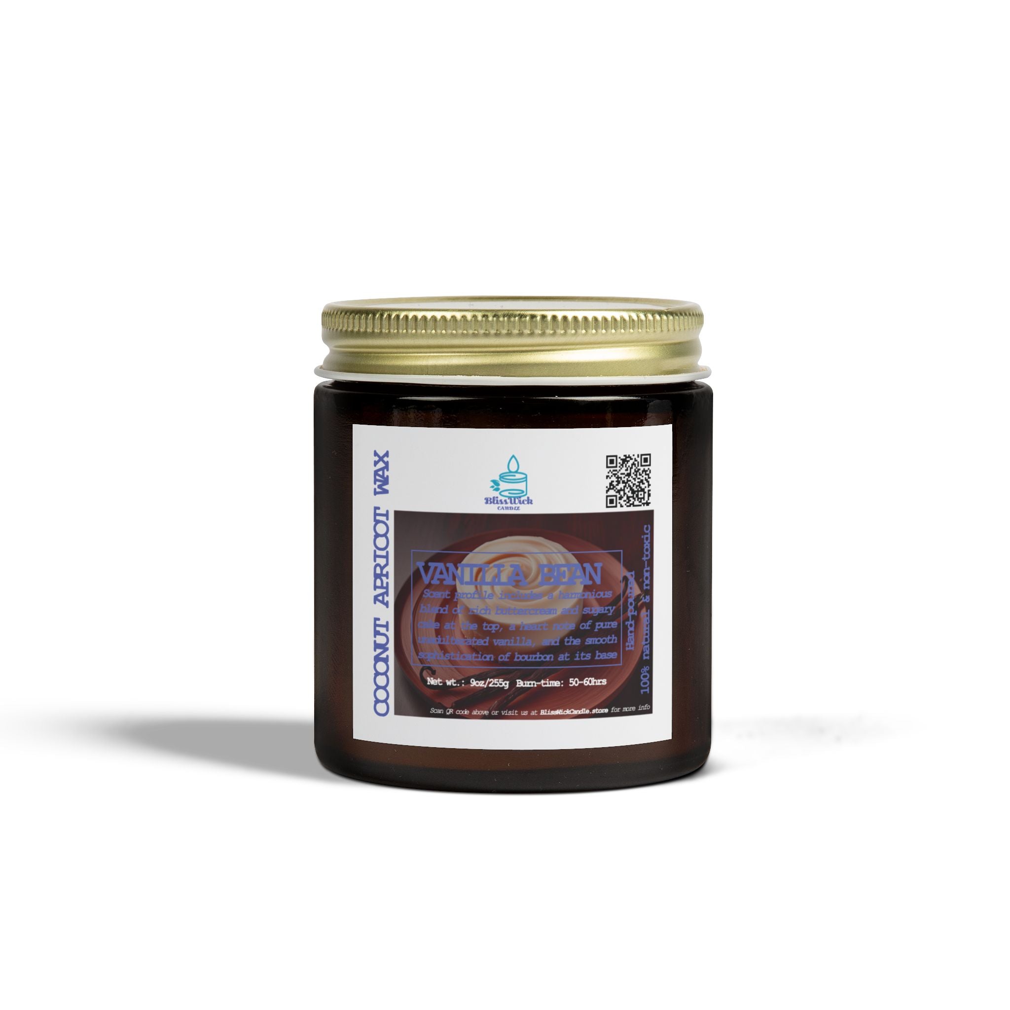 Vanilla Bean - Scented Coconut Apricot Candle - 4oz - 2 colors