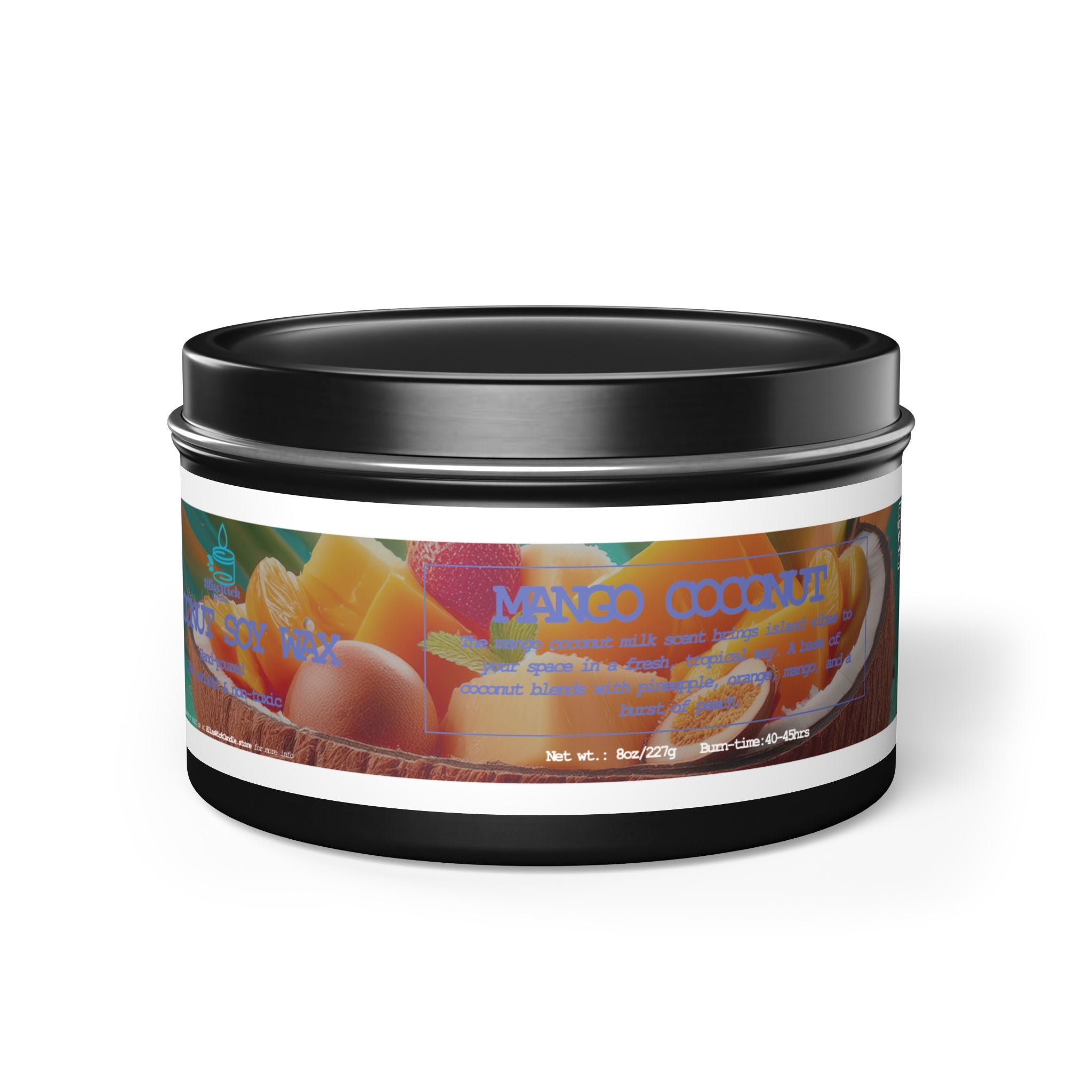 Mango Coconut - Tin Candle - 8oz - 3 colors