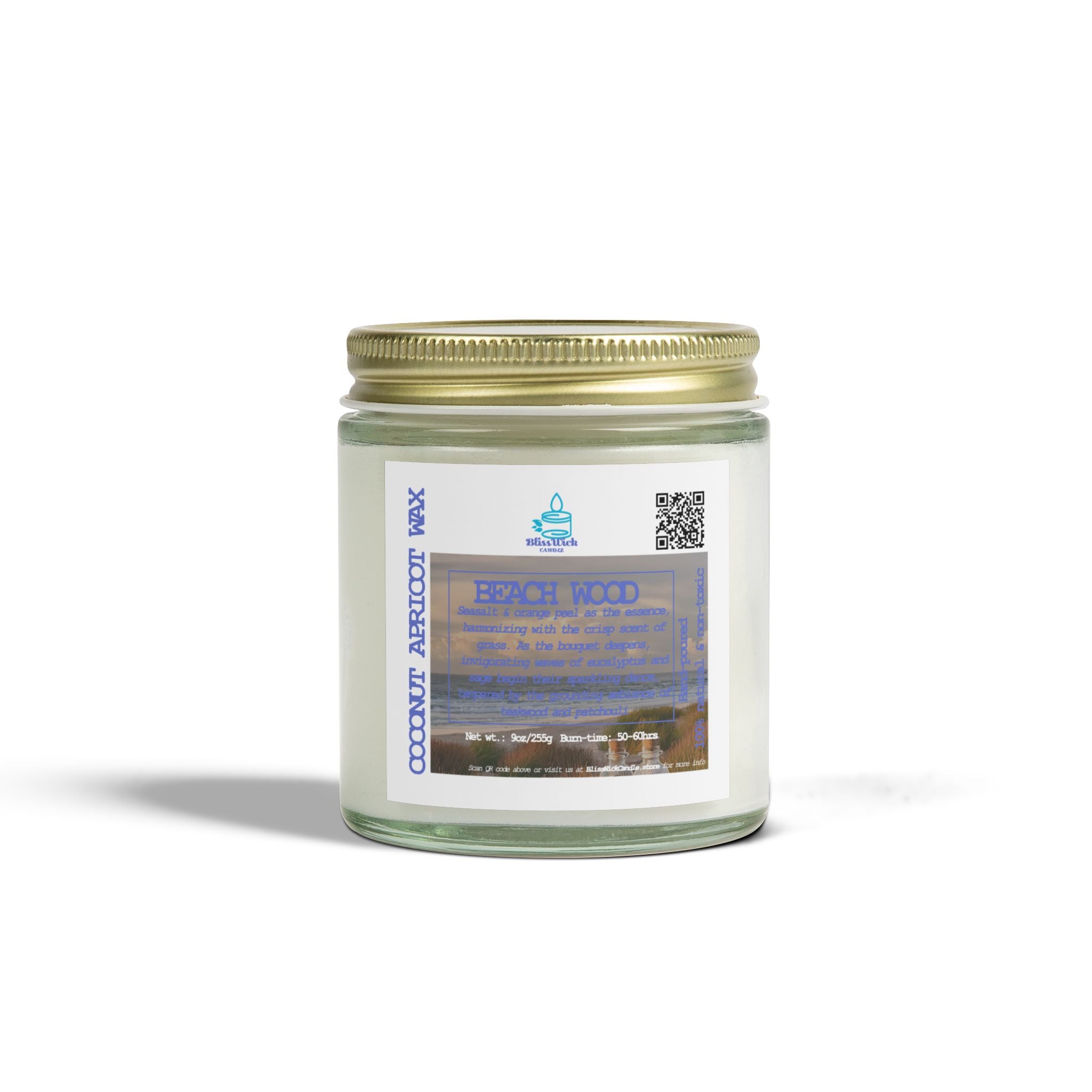 Beach Wood - Scented Coconut Apricot Candle - 4oz - 2 colors