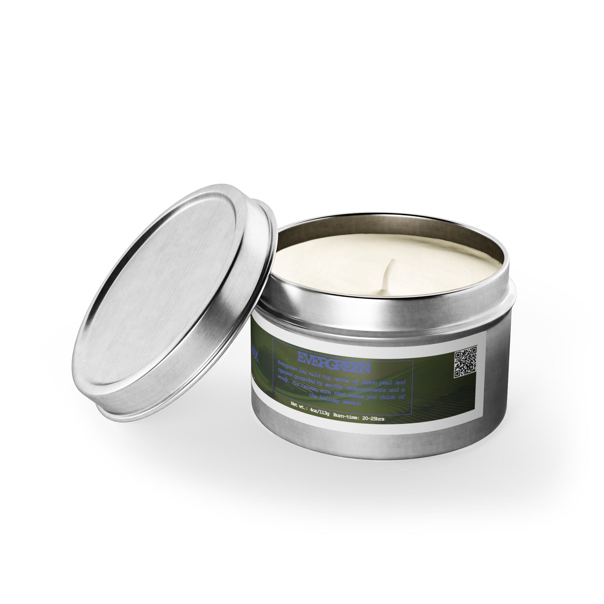 Evergreen - Tin Candle - 4oz - 3 colors