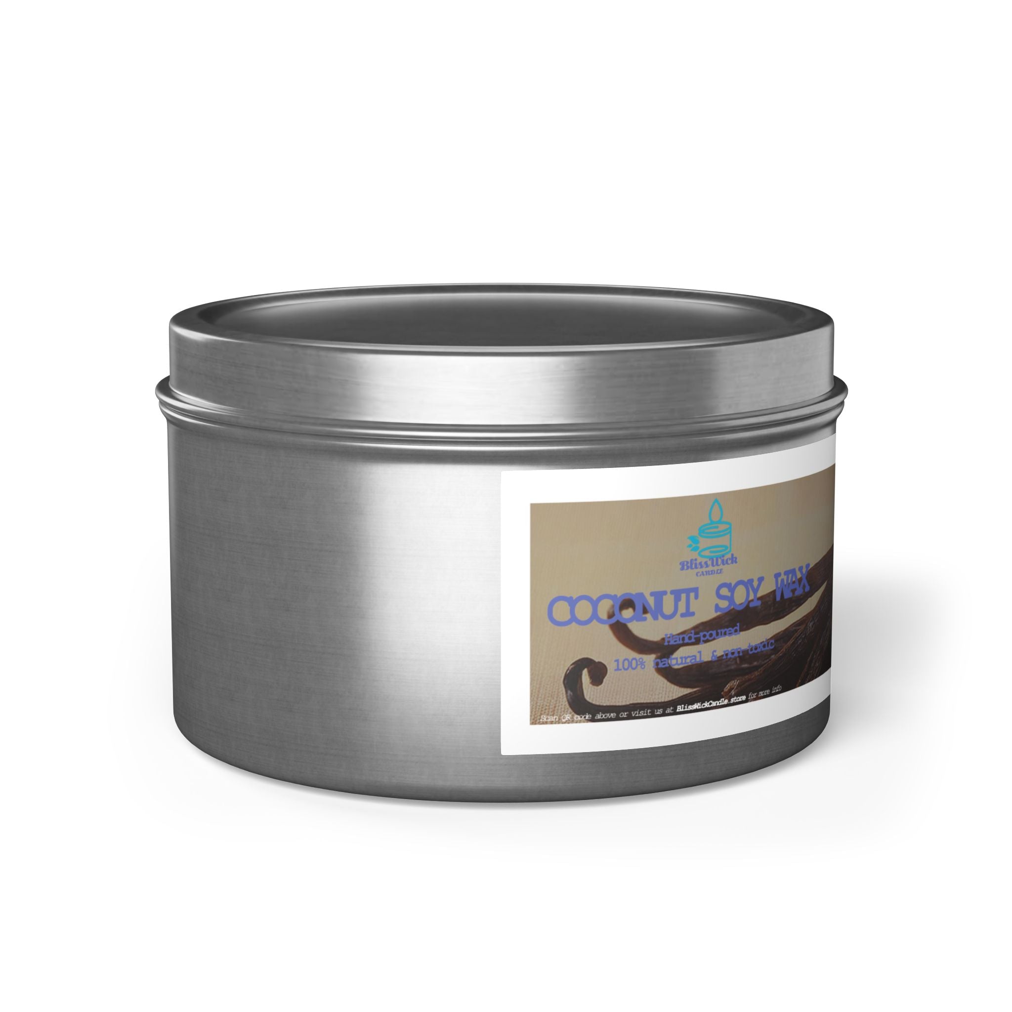 Vanilla Bean - Tin Candle - 8oz - 3 colors