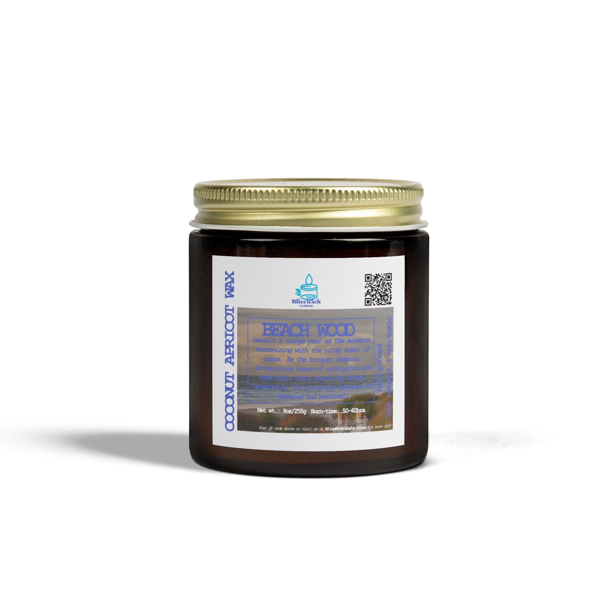 Beach Wood - Scented Coconut Apricot Candle - 4oz - 2 colors