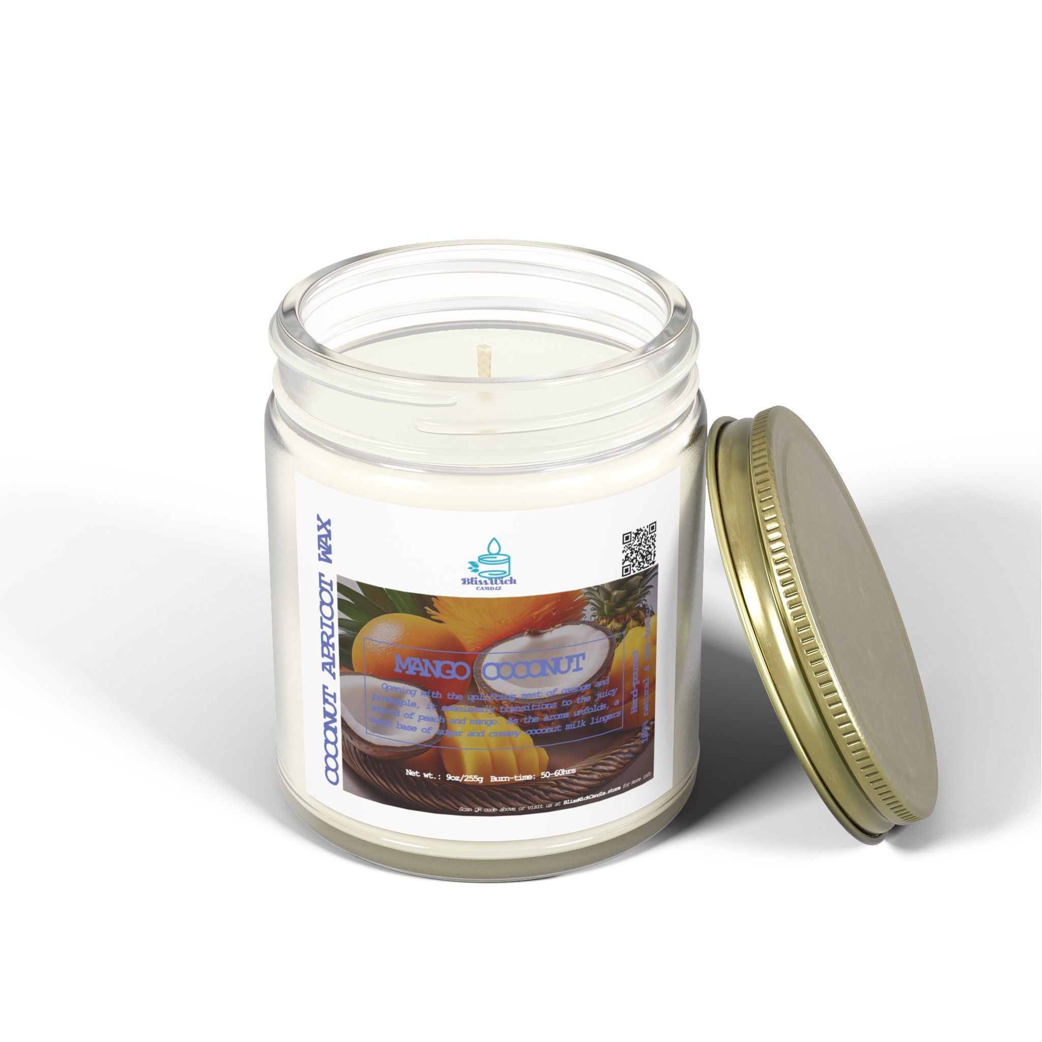 Mango Coconut - Scented Coconut Apricot Candle - 9oz - 2 colors