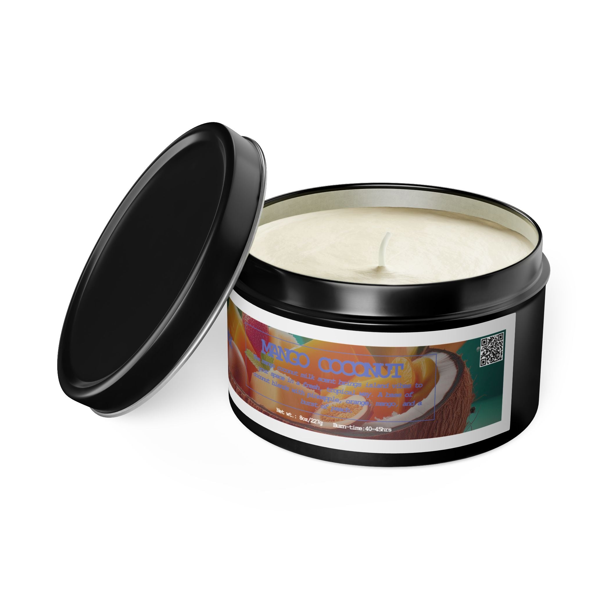 Mango Coconut - Tin Candle - 8oz - 3 colors