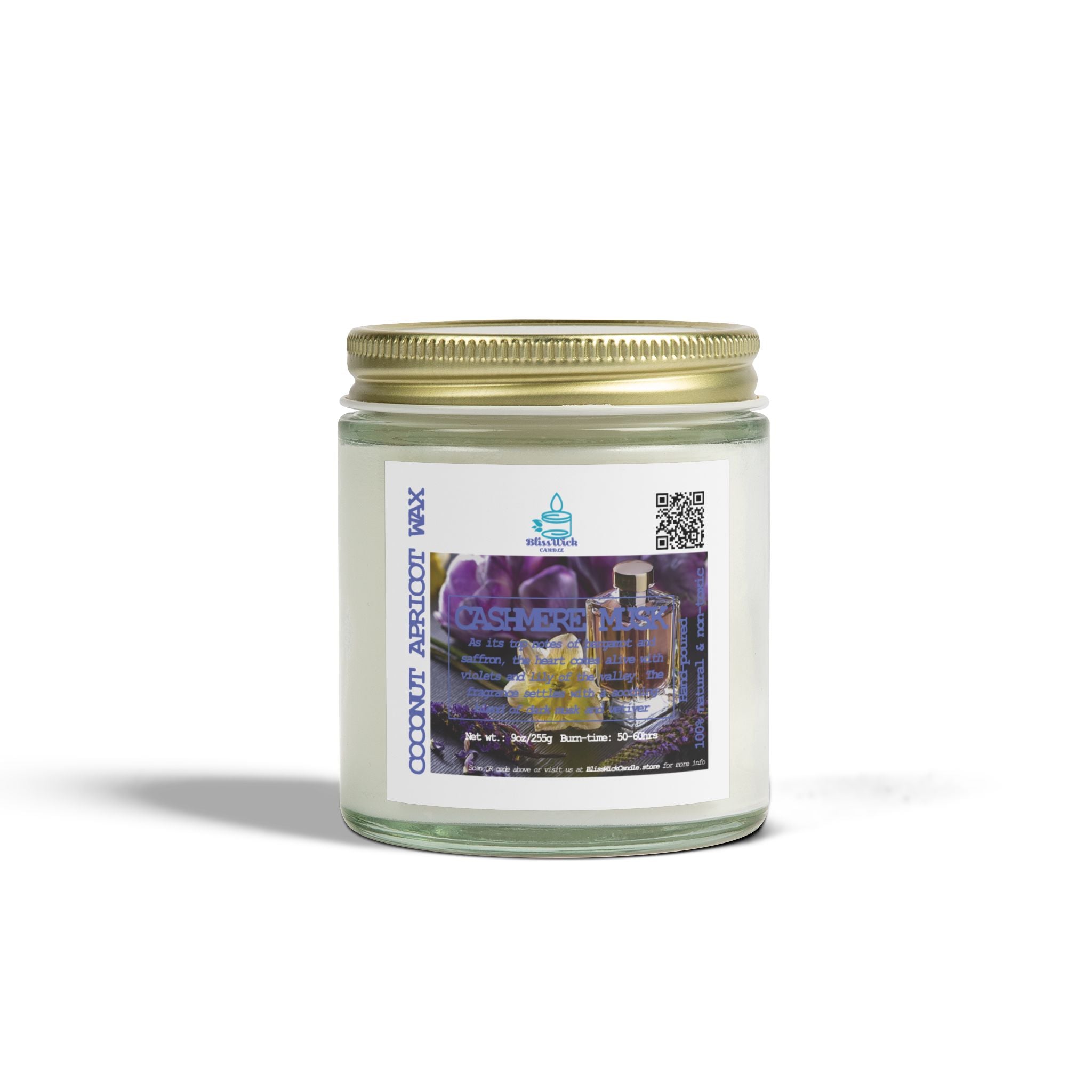 Cashmere Musk - Scented Coconut Apricot Candle - 4oz - 2 colors