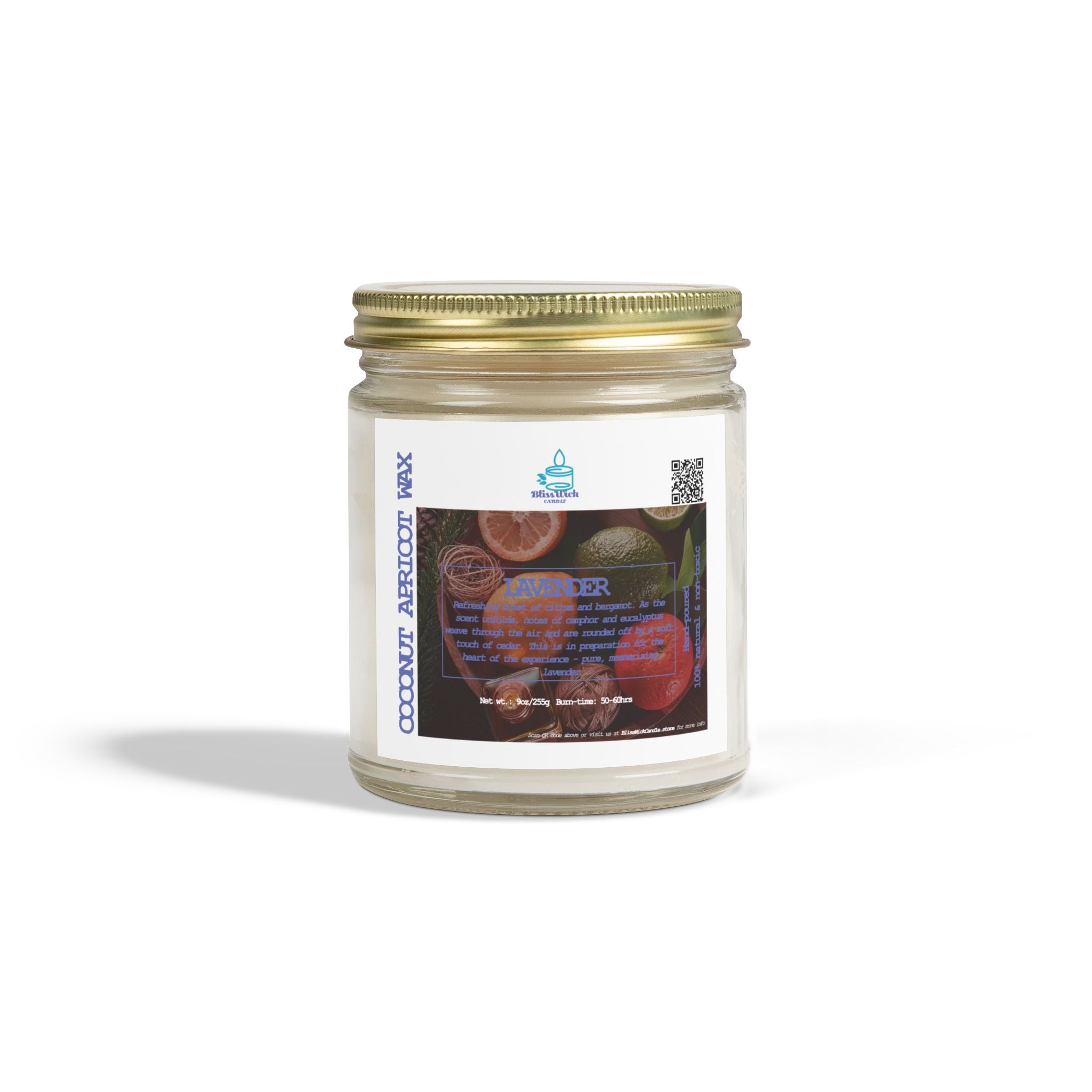 Lavender - Scented Coconut Apricot Candle - 9oz  - 2 colors