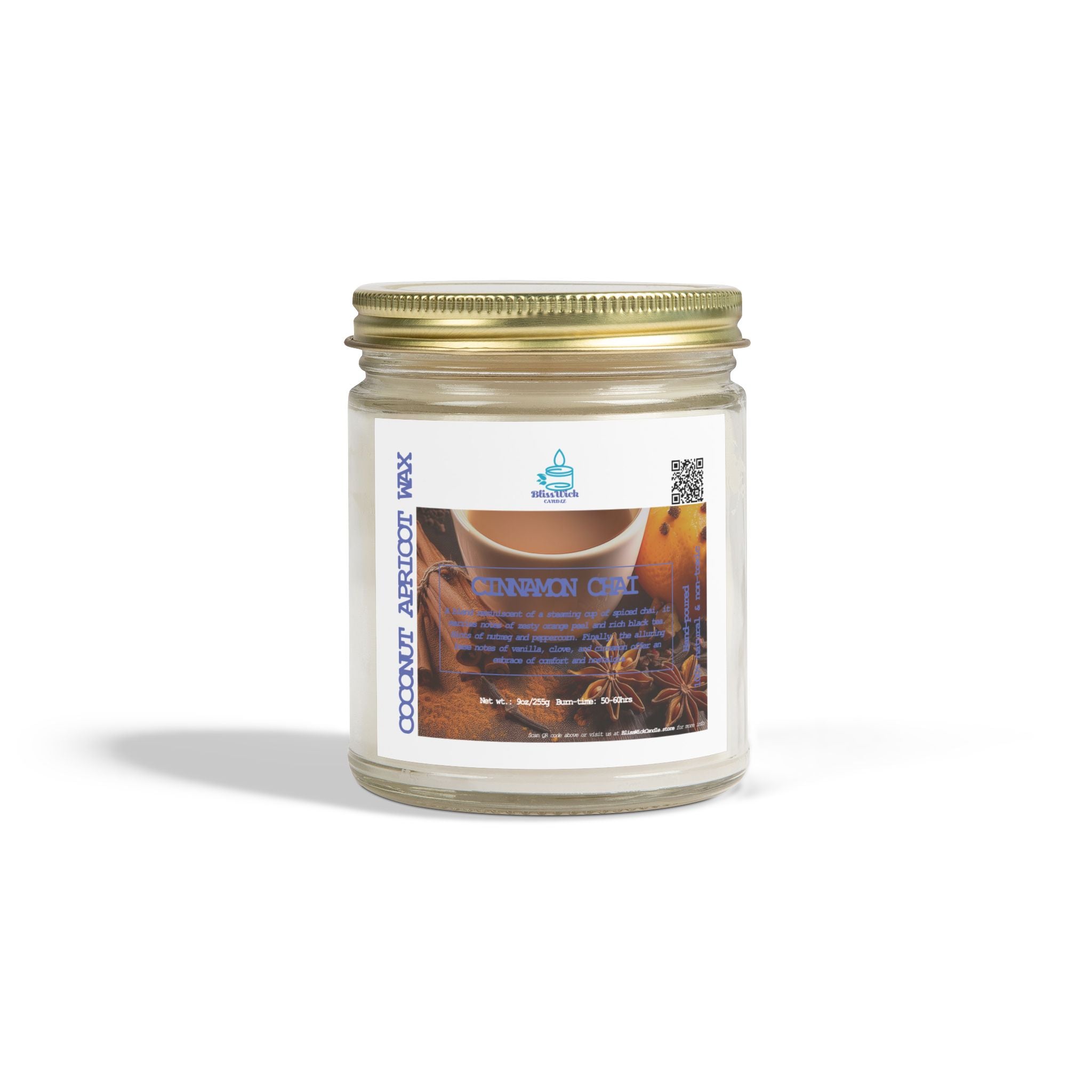 Cinnamon Chai - Scented Coconut Apricot Candle - 9oz - 2 colors