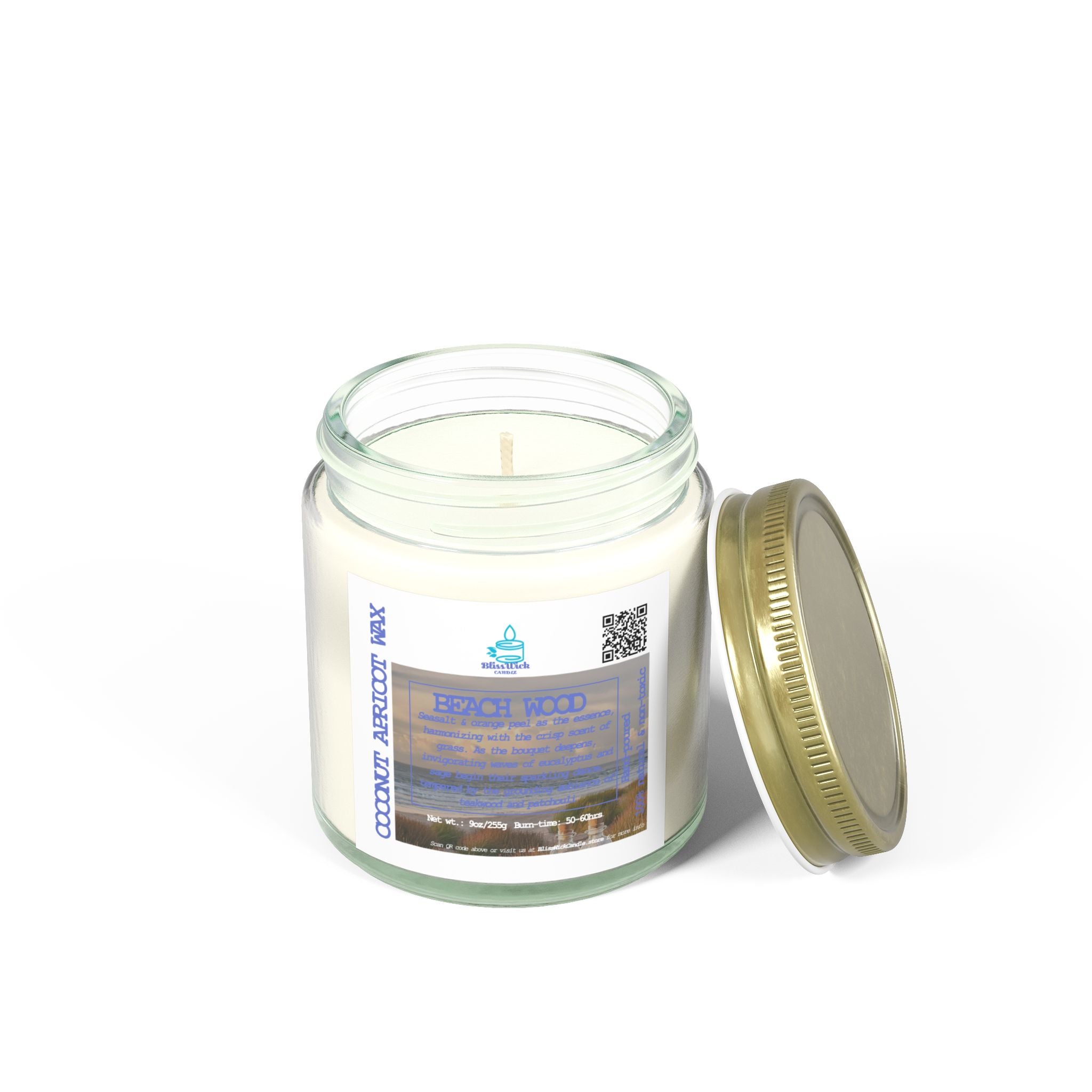 Beach Wood - Scented Coconut Apricot Candle - 4oz - 2 colors