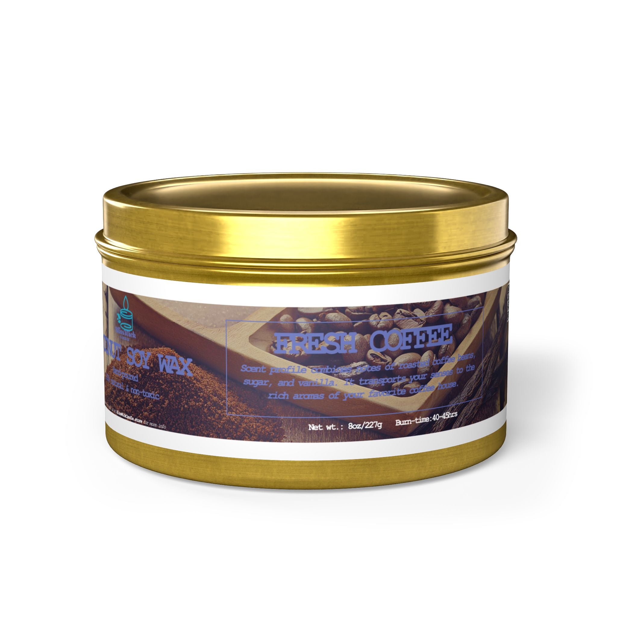 Fresh Coffee - Tin Candle - 8oz - 3 colors