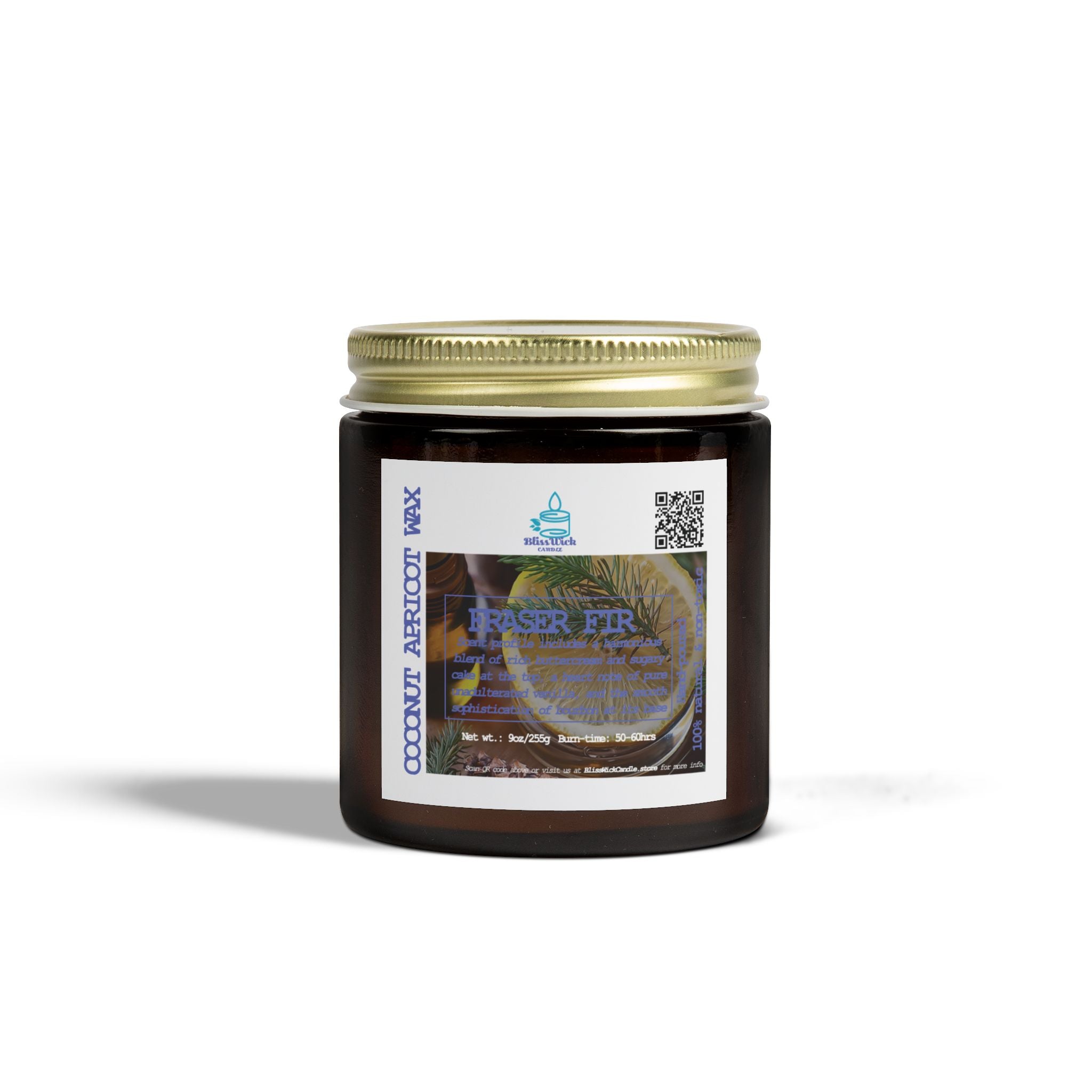 Fraser Fir - Scented Coconut Apricot Candle - 4oz -  2 colors