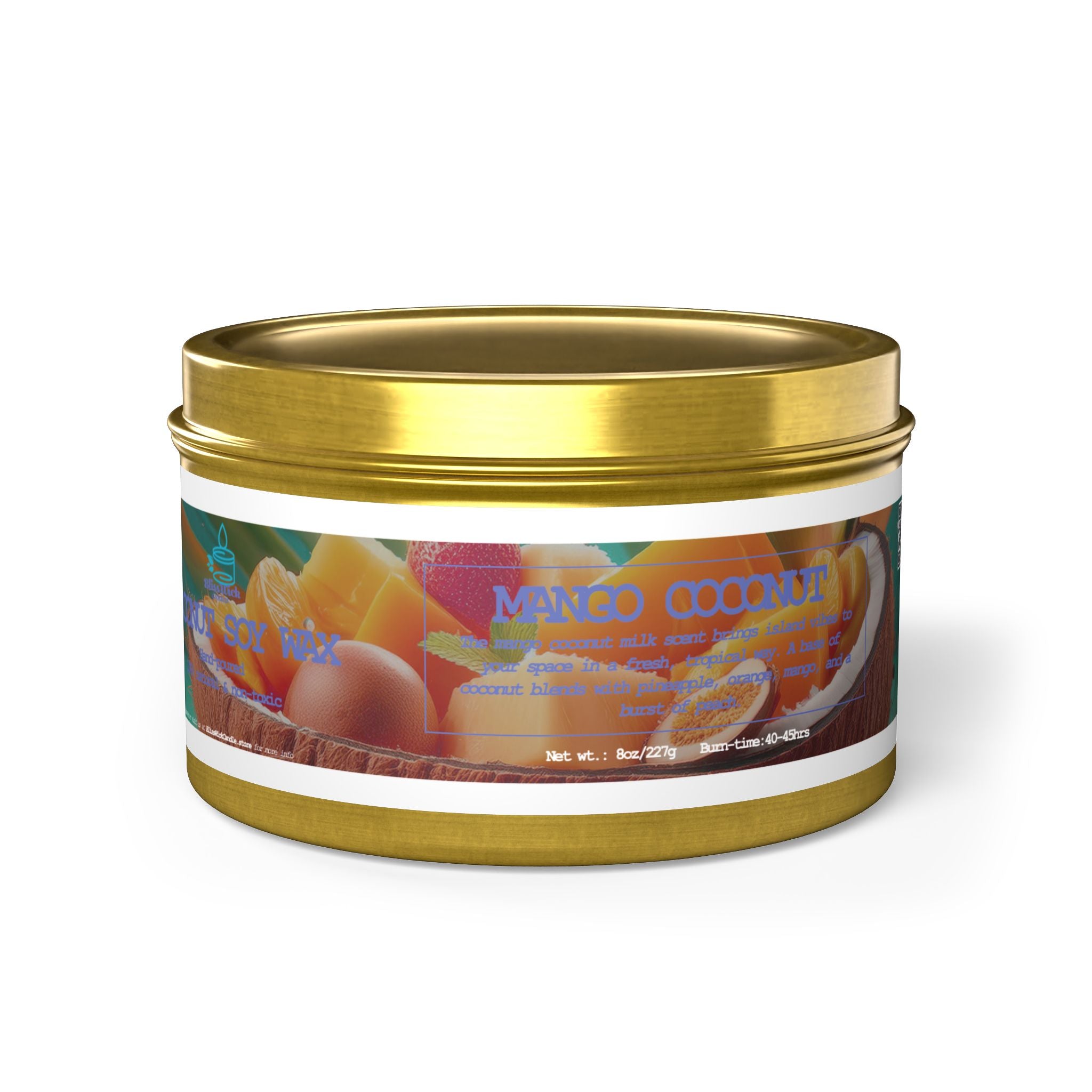 Mango Coconut - Tin Candle - 8oz - 3 colors