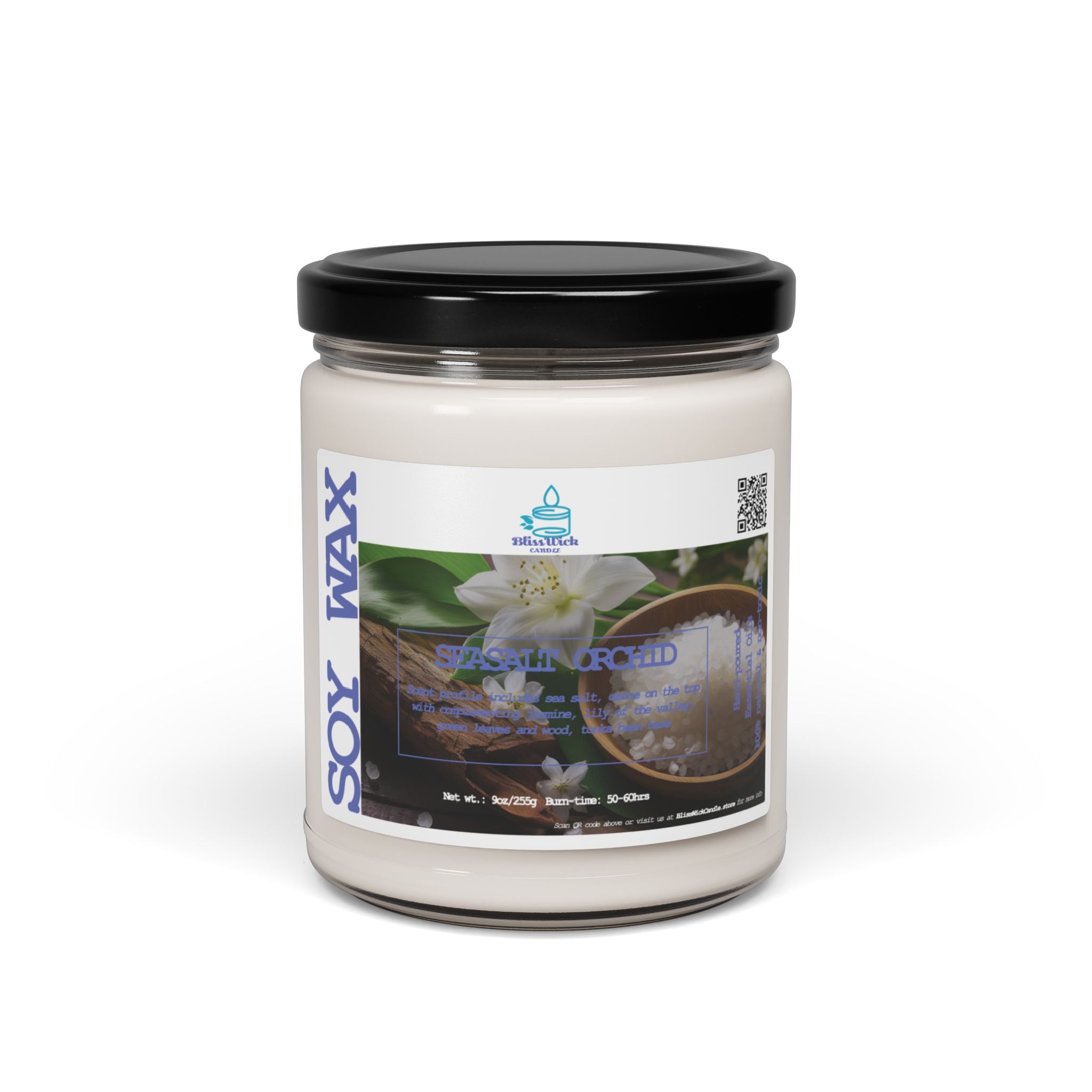 Sea Salt Orchid - Scented Soy Candle - 9 oz