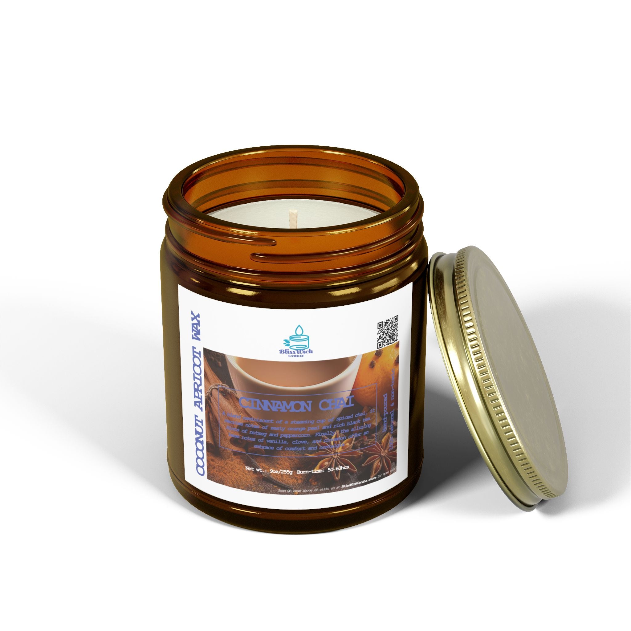 Cinnamon Chai - Scented Coconut Apricot Candle - 9oz - 2 colors