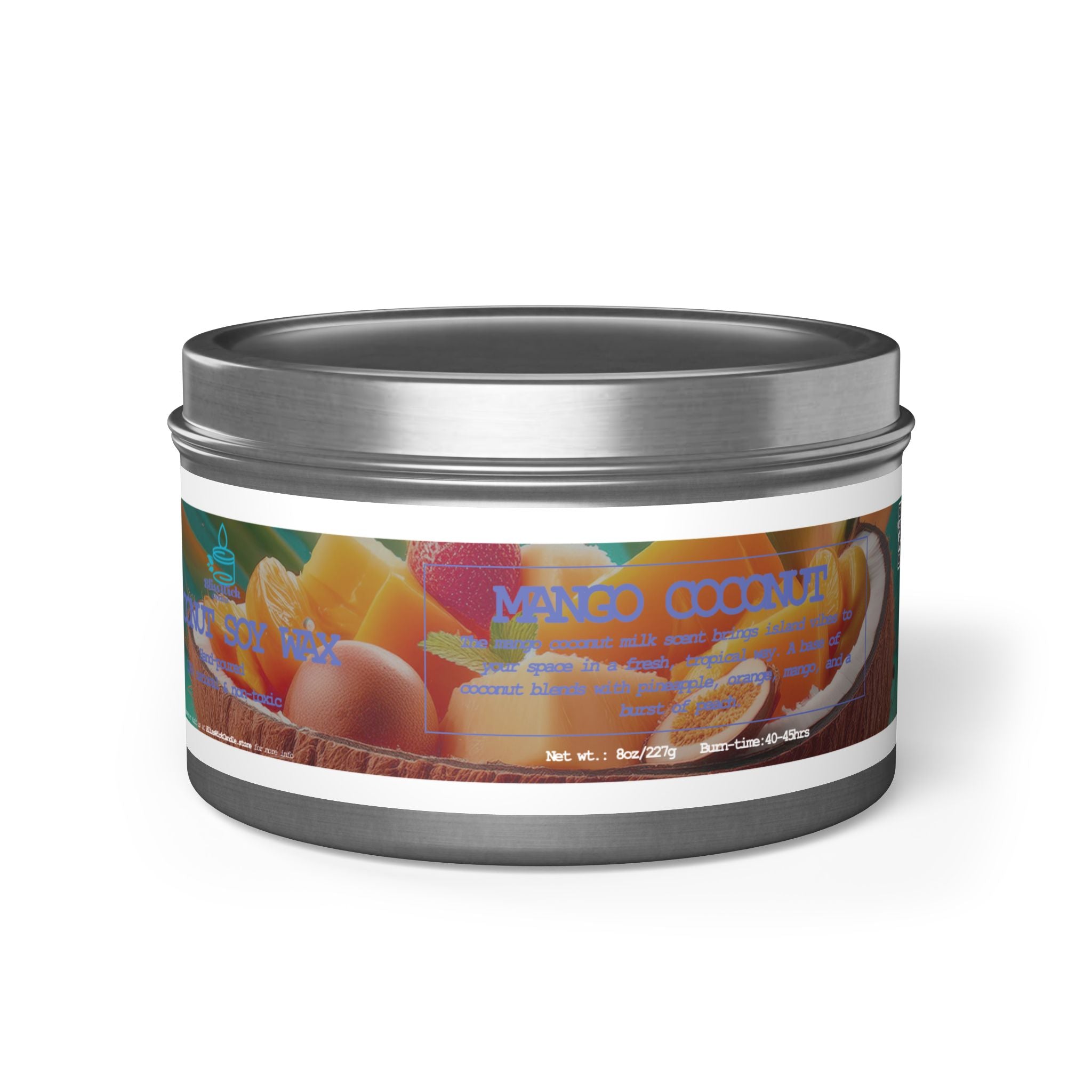 Mango Coconut - Tin Candle - 8oz - 3 colors