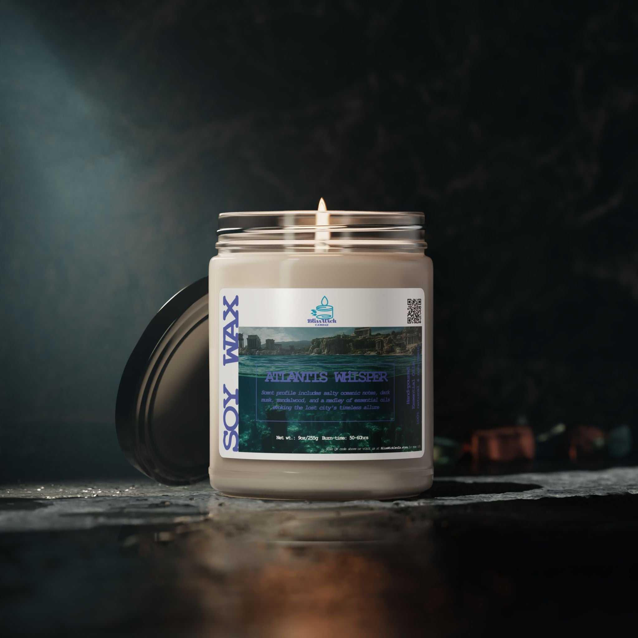 Atlantis Whisper - Scented Soy Candle - 9 oz