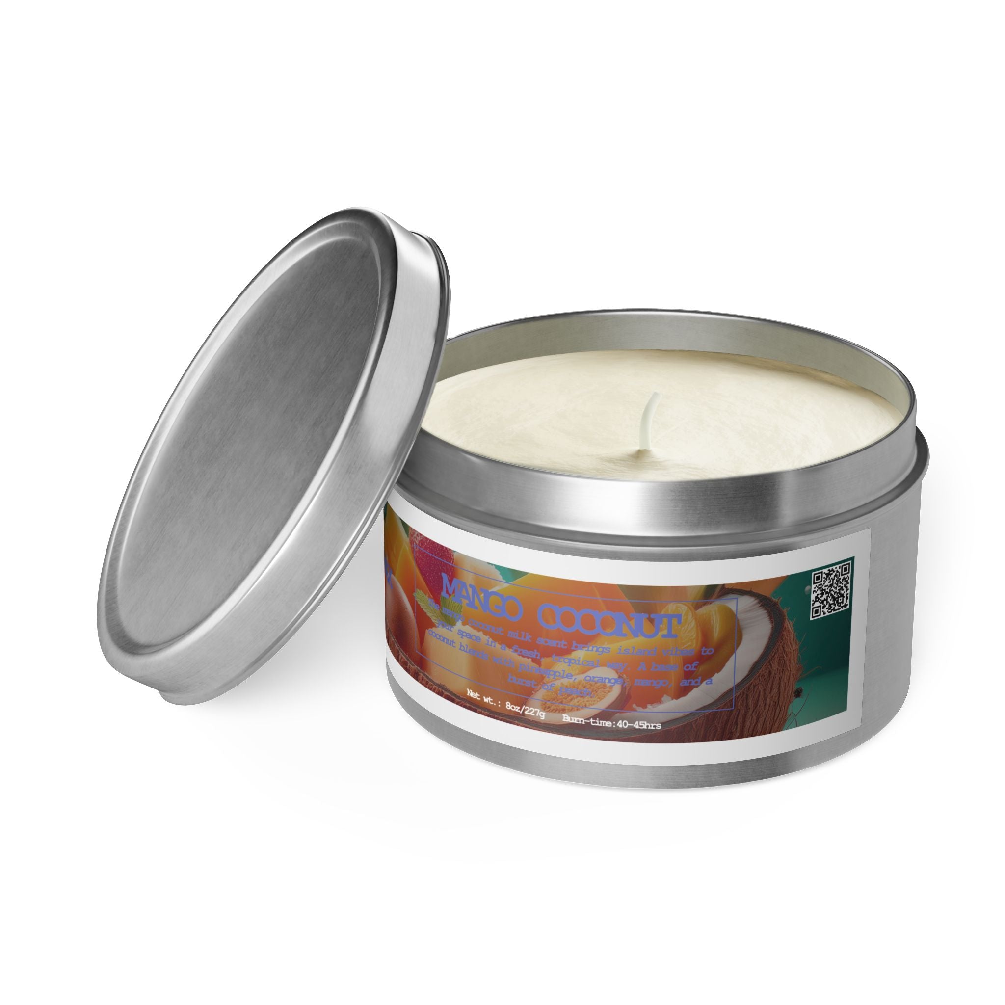 Mango Coconut - Tin Candle - 8oz - 3 colors