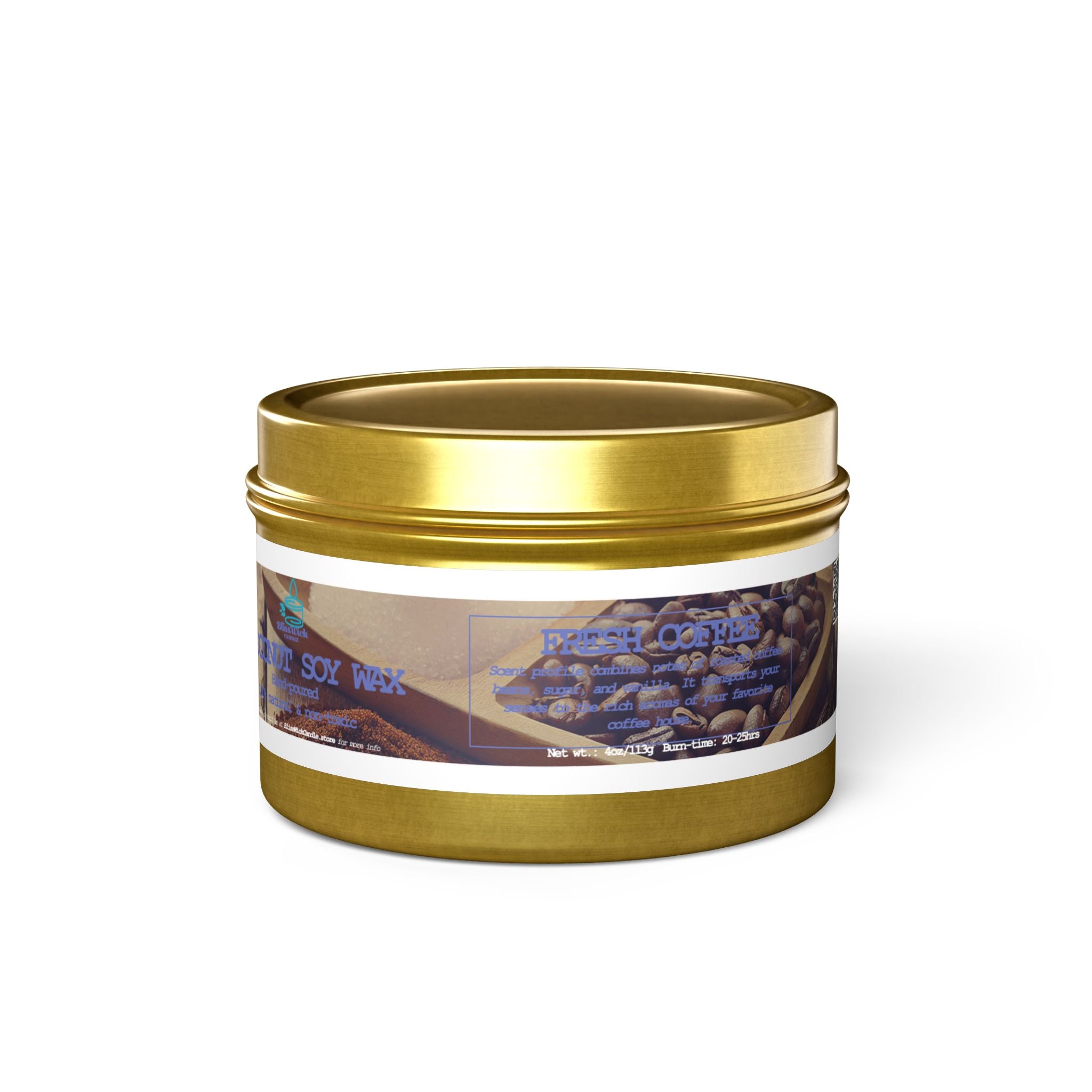 Fresh Coffee - Tin Candle - 4oz - 3 colors