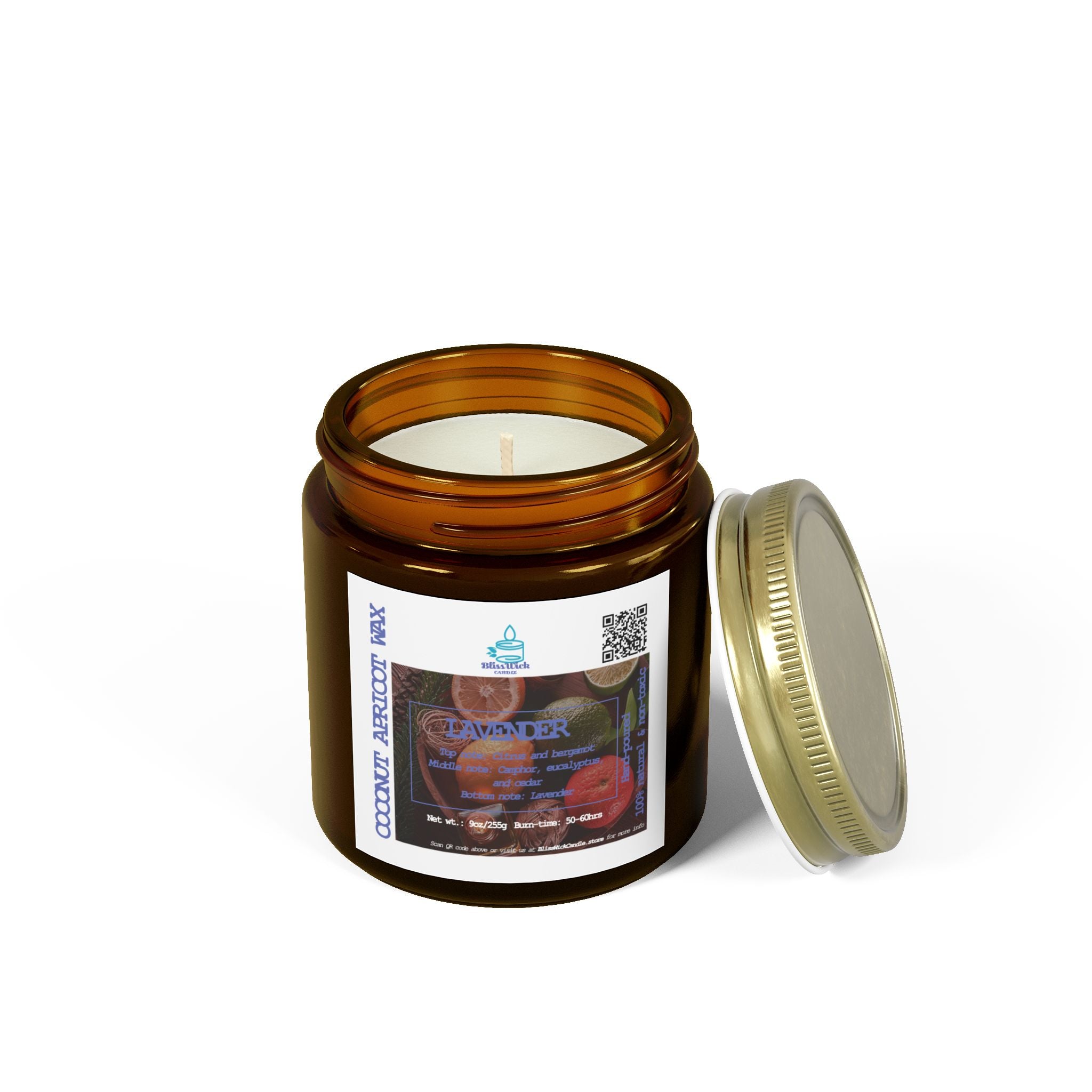 Lavender   - Scented Coconut Apricot Candle - 4oz - 2 colors