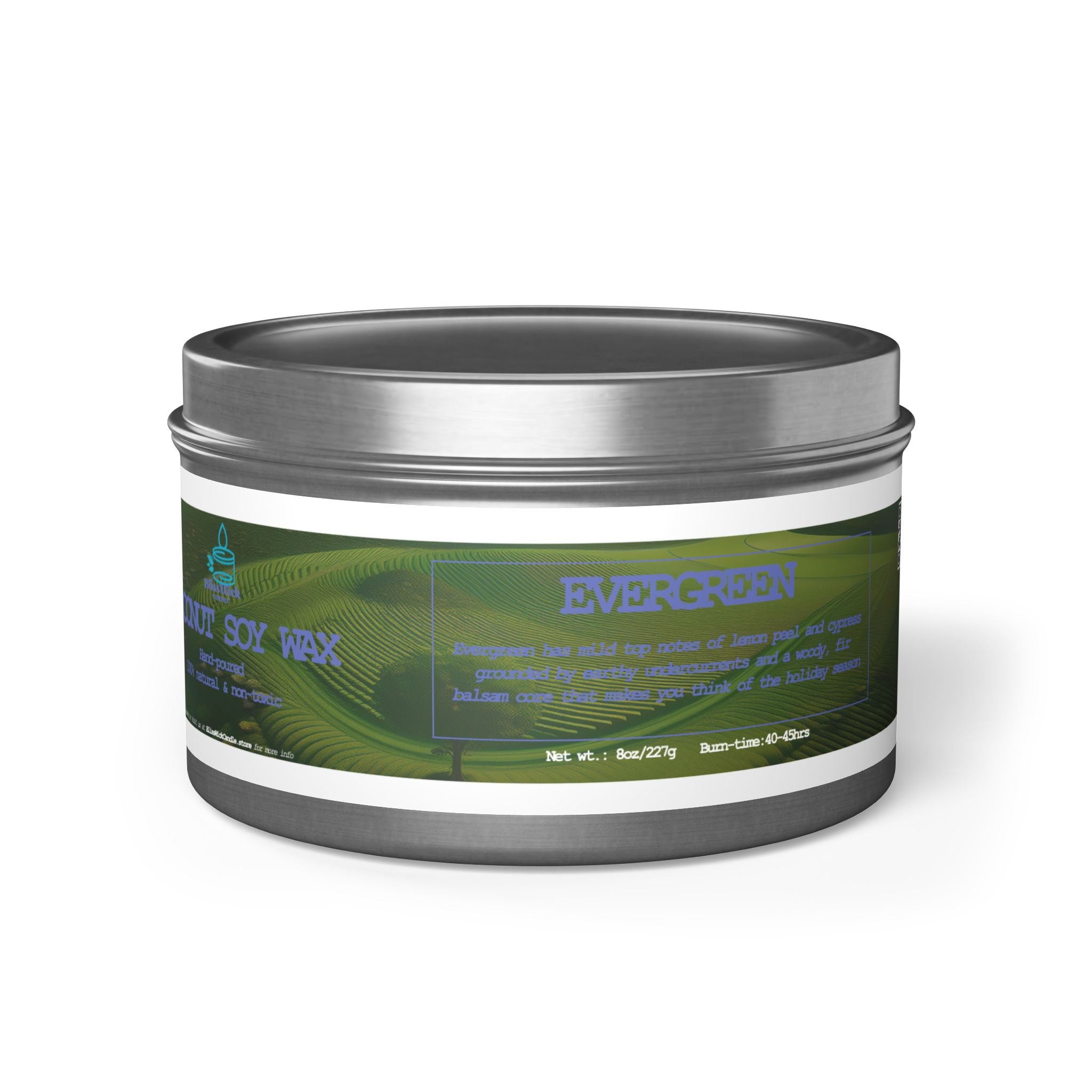 Evergreen - Tin Candle - 8oz - 3 colors