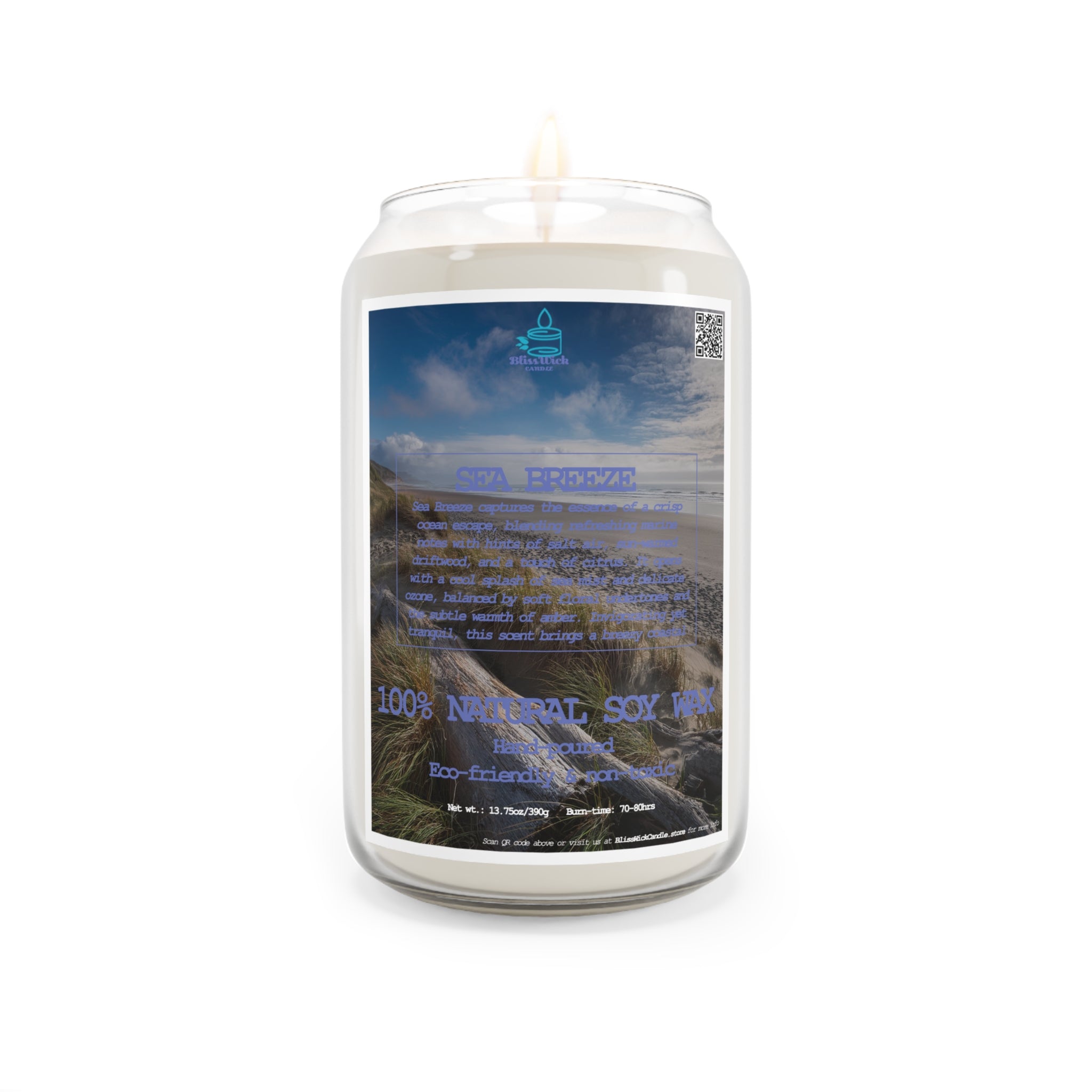 Sea Breeze - Scented Soy Wax Candle - 13.75oz