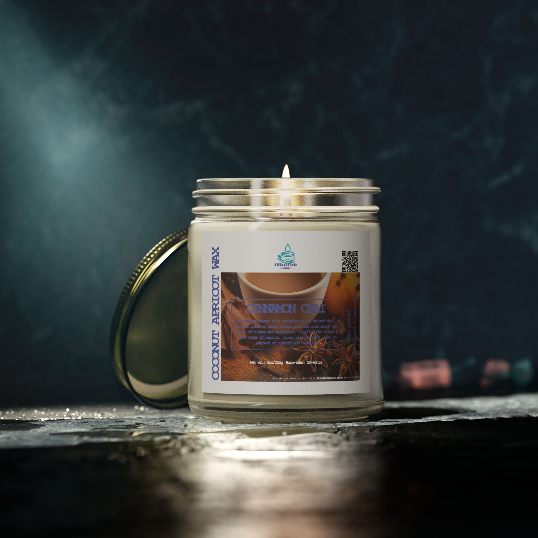 Cinnamon Chai - Scented Coconut Apricot Candle - 9oz - 2 colors