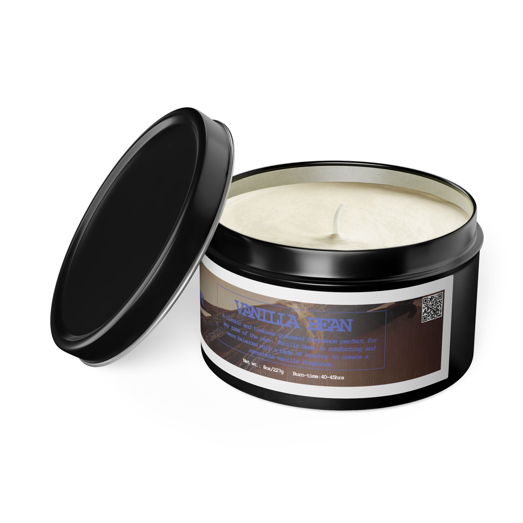 Vanilla Bean - Tin Candle - 8oz - 3 colors