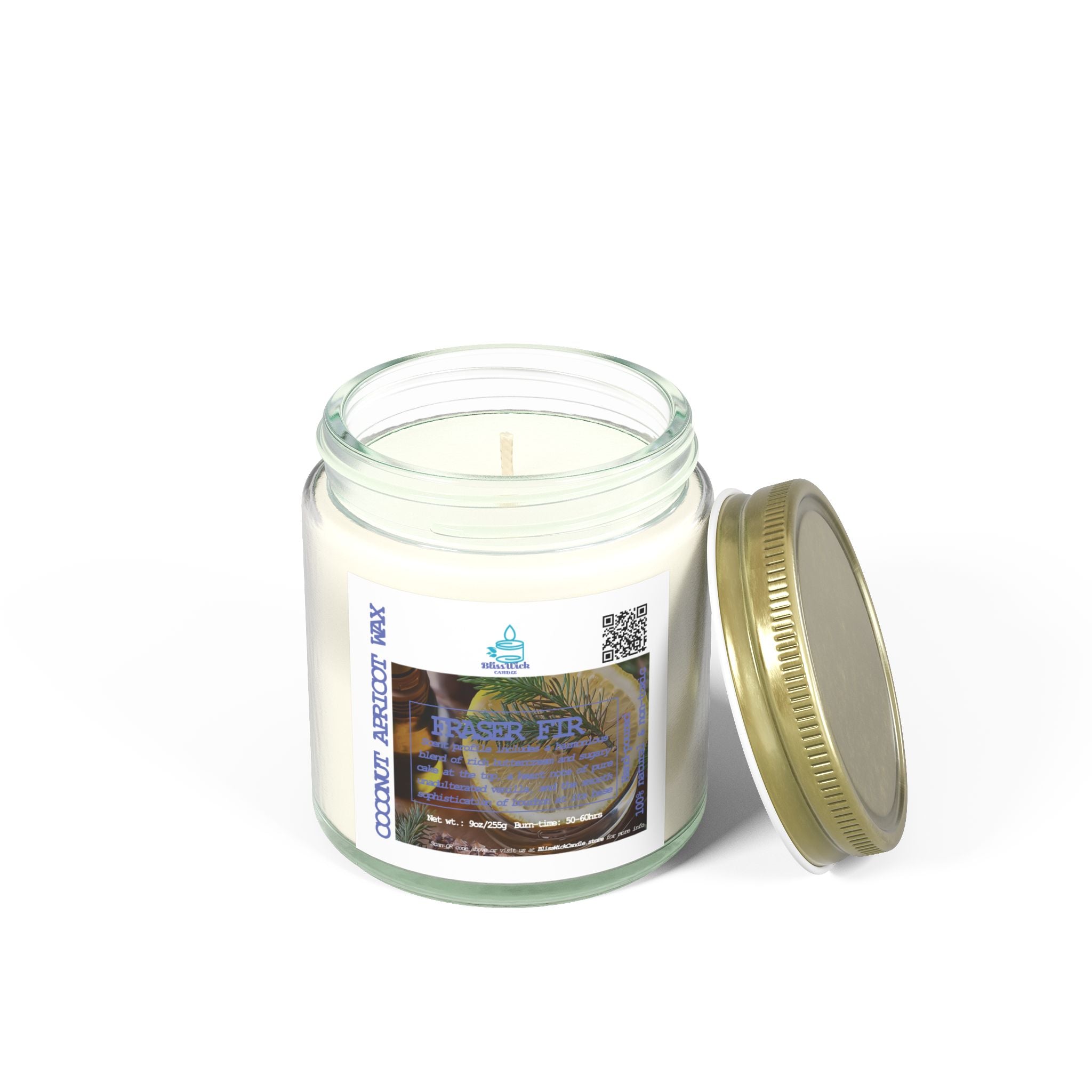 Fraser Fir - Scented Coconut Apricot Candle - 4oz -  2 colors