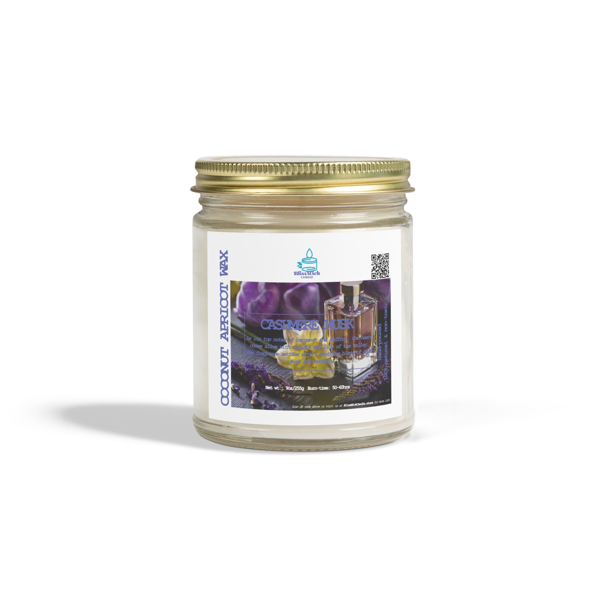 Cashmere Musk - Scented Coconut Apricot Candle - 9oz - 2 colors