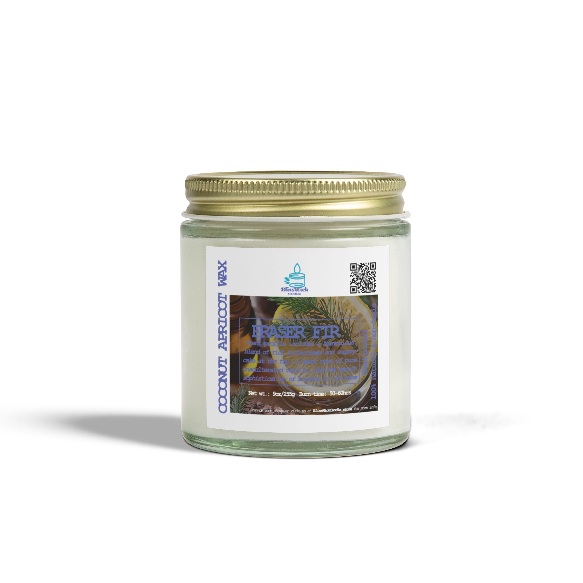 Fraser Fir - Scented Coconut Apricot Candle - 4oz -  2 colors