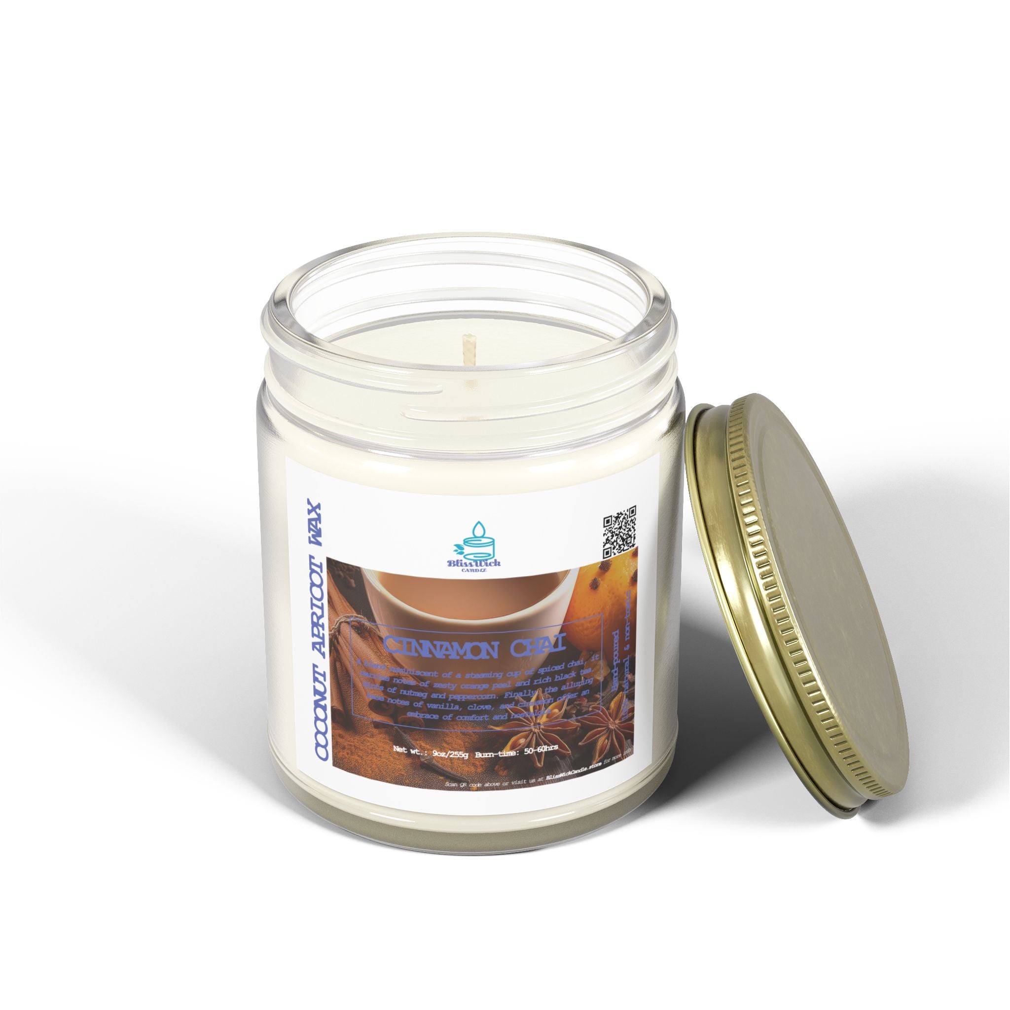 Cinnamon Chai - Scented Coconut Apricot Candle - 9oz - 2 colors