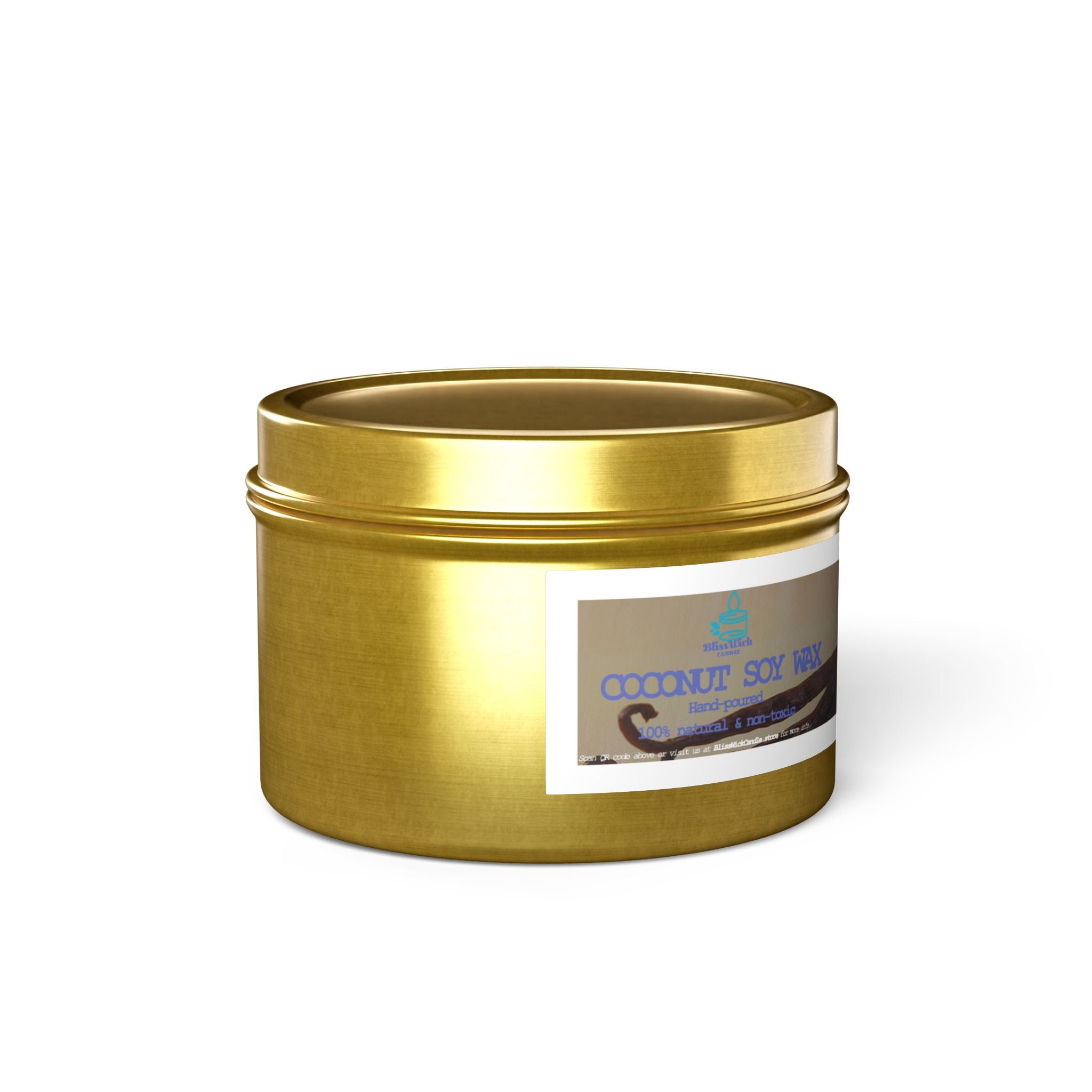 Vanilla Bean - Tin Candle - 4oz - 3 colors