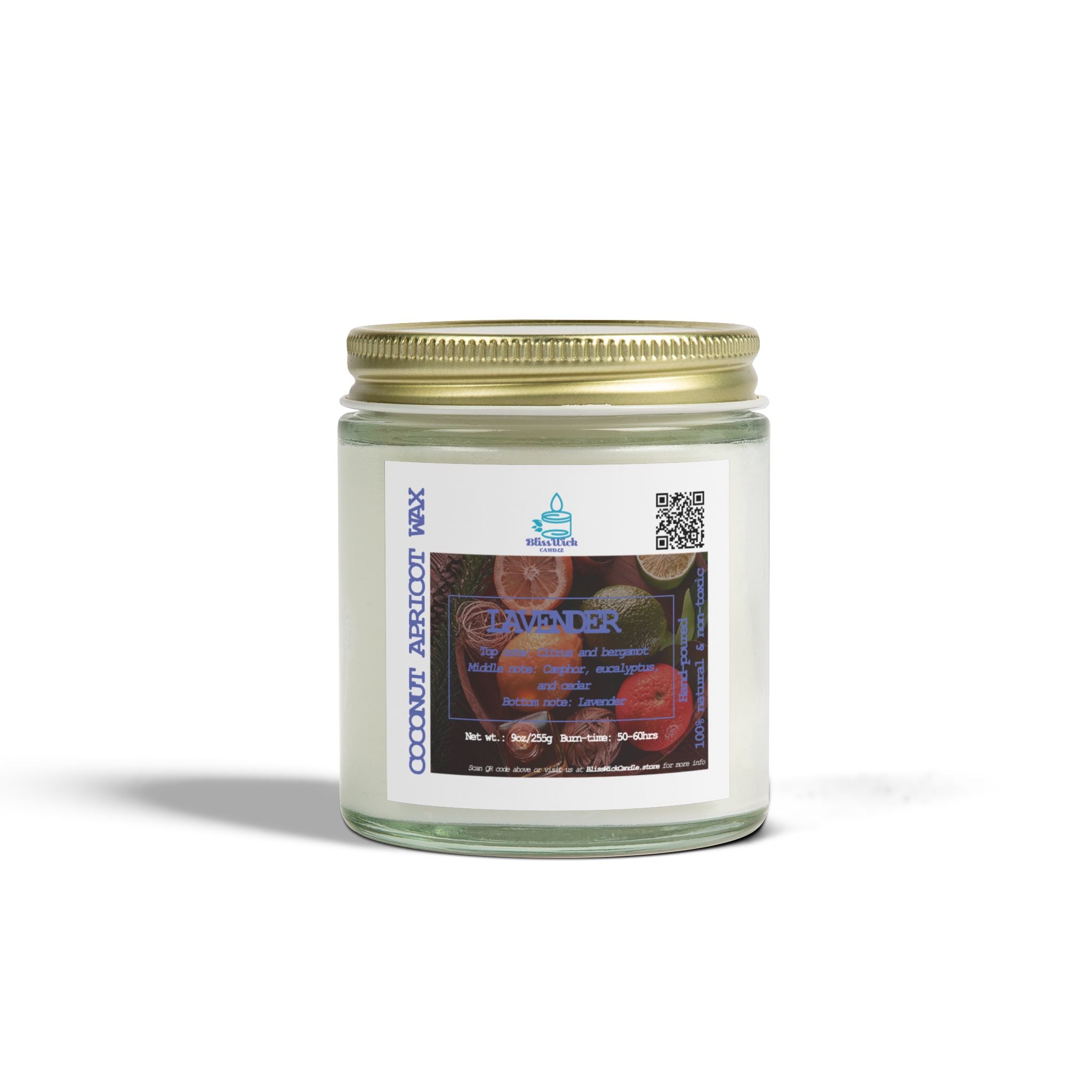 Lavender   - Scented Coconut Apricot Candle - 4oz - 2 colors